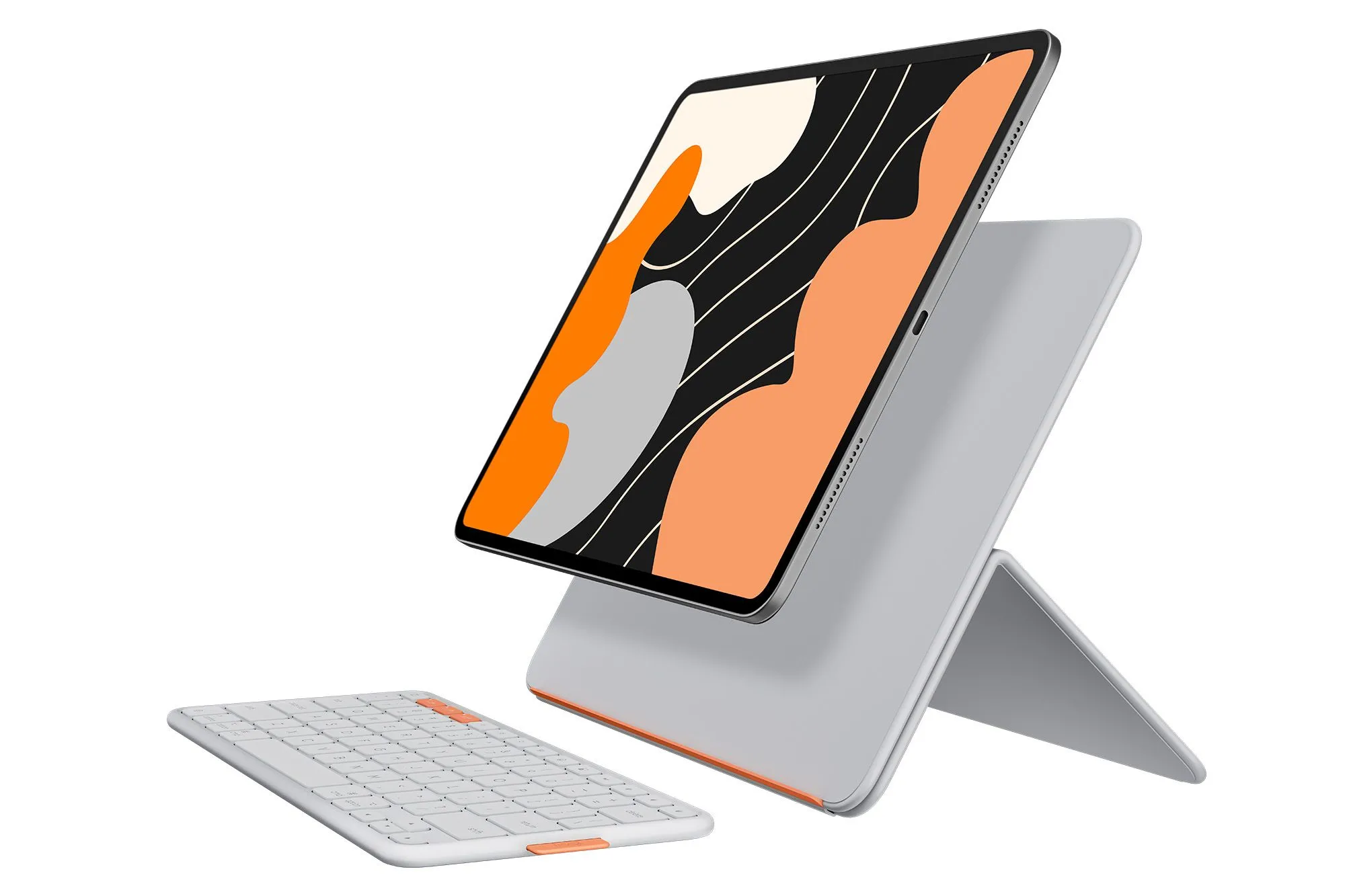 Bàn phím Logitech Flip Folio và case đế chống đi kèm cho iPad