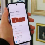 Giao diện kiểm tra tình trạng pin trên điện thoại Google Pixel