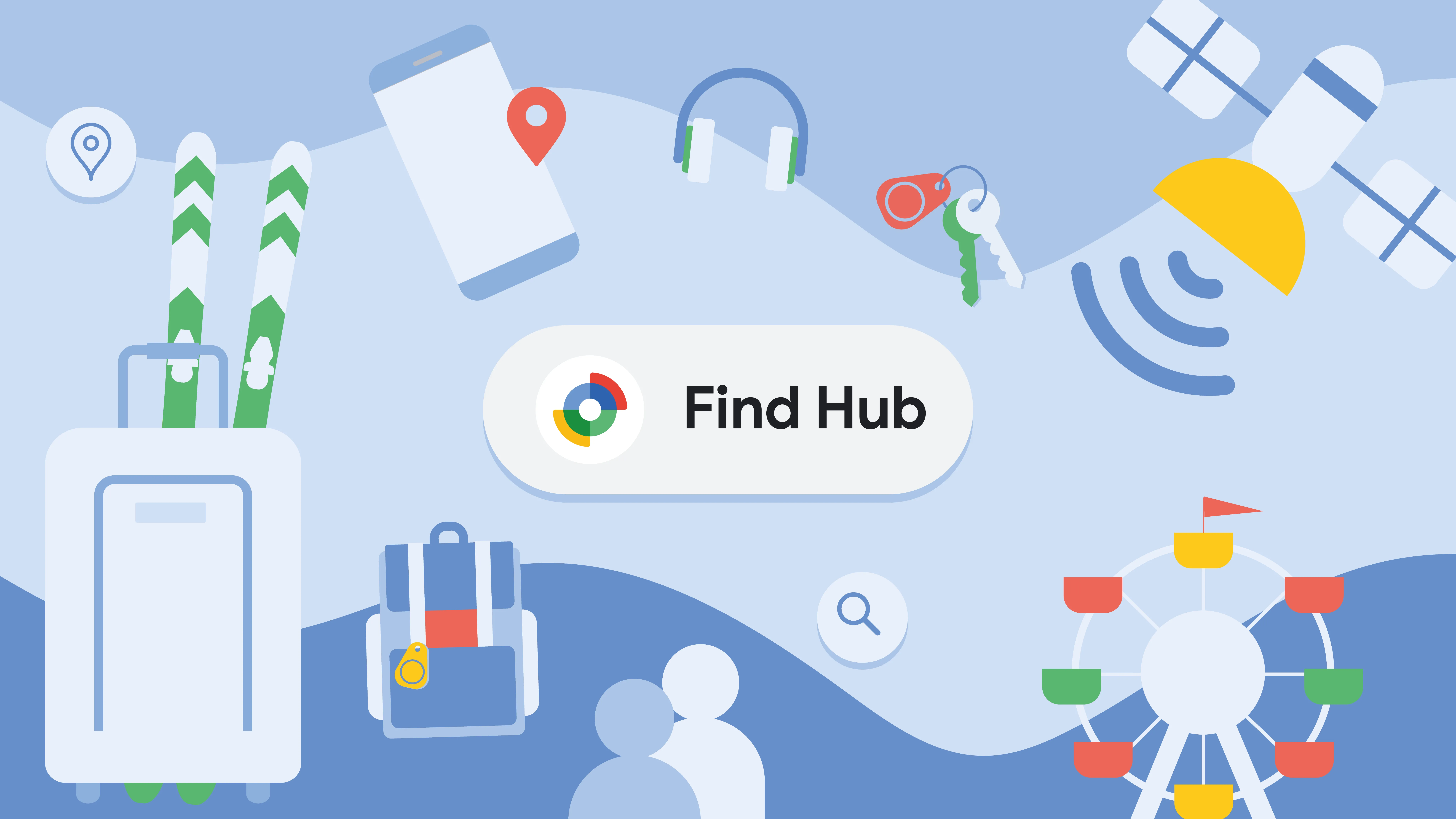 Hình ảnh banner của Google Find Hub, ứng dụng theo dõi thiết bị đổi tên từ Find My Device