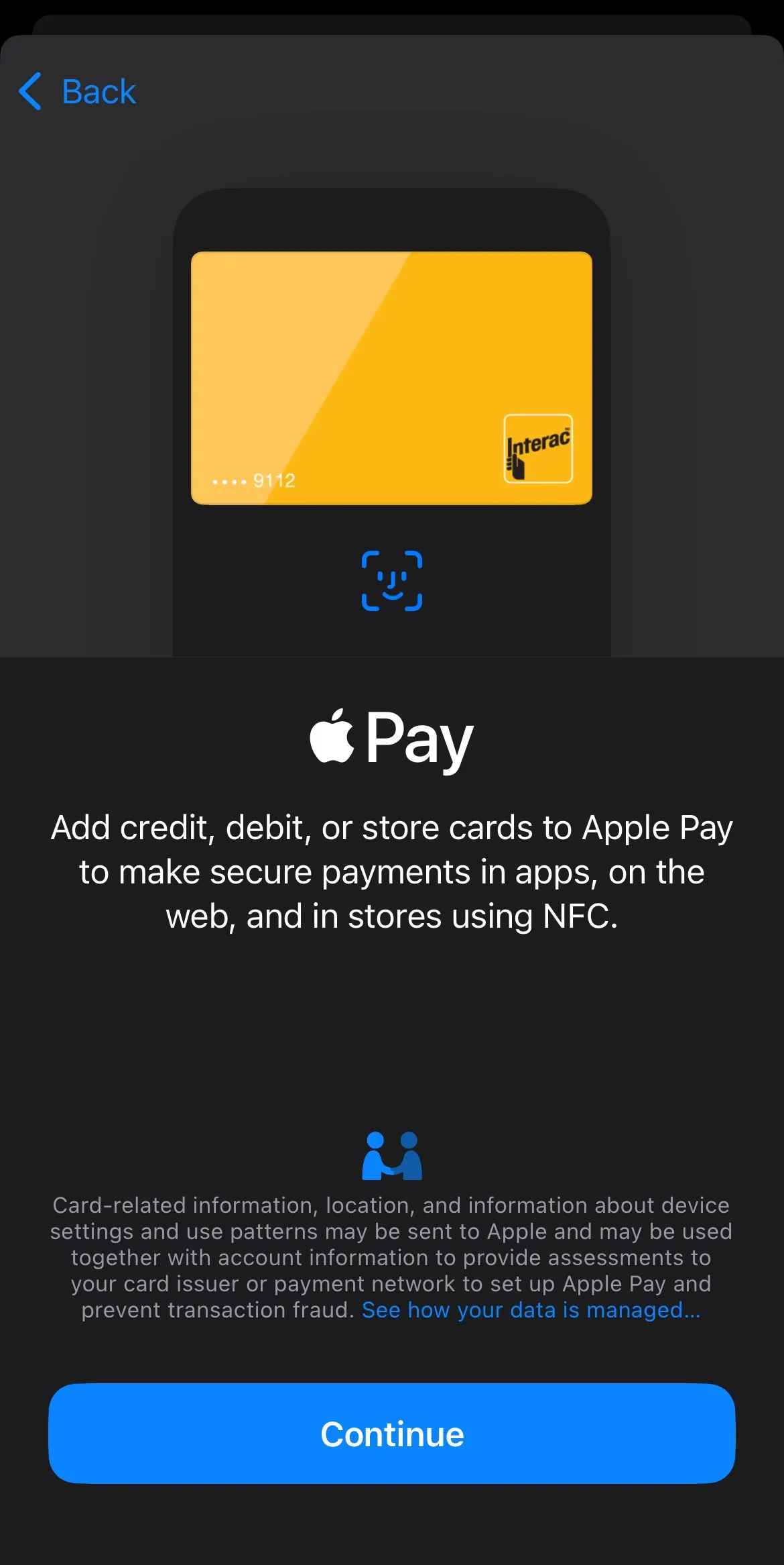 Minh họa thêm thẻ tín dụng hoặc ghi nợ vào Apple Wallet