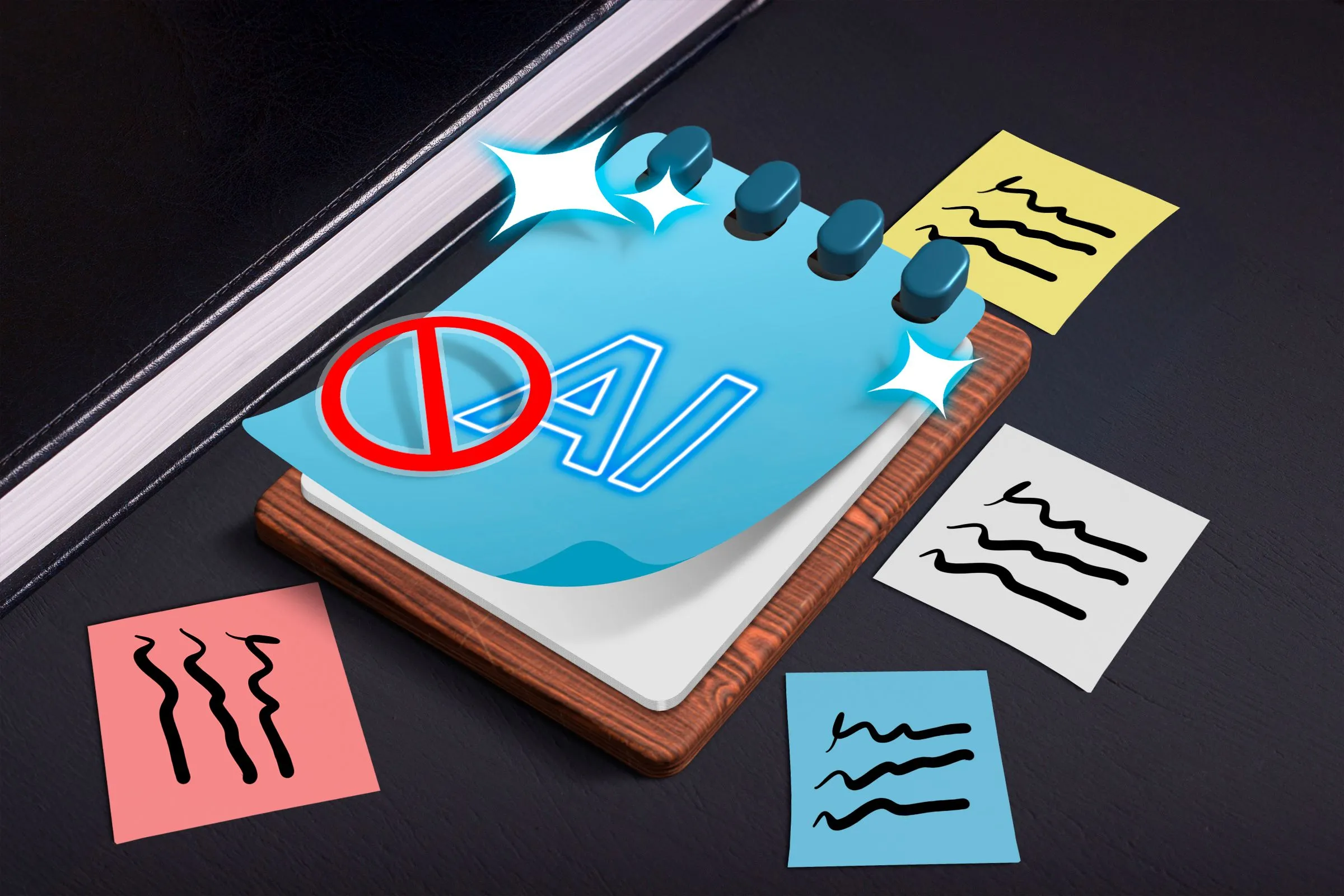 Một hình ảnh liên quan đến Notepad và các ghi chú xung quanh.