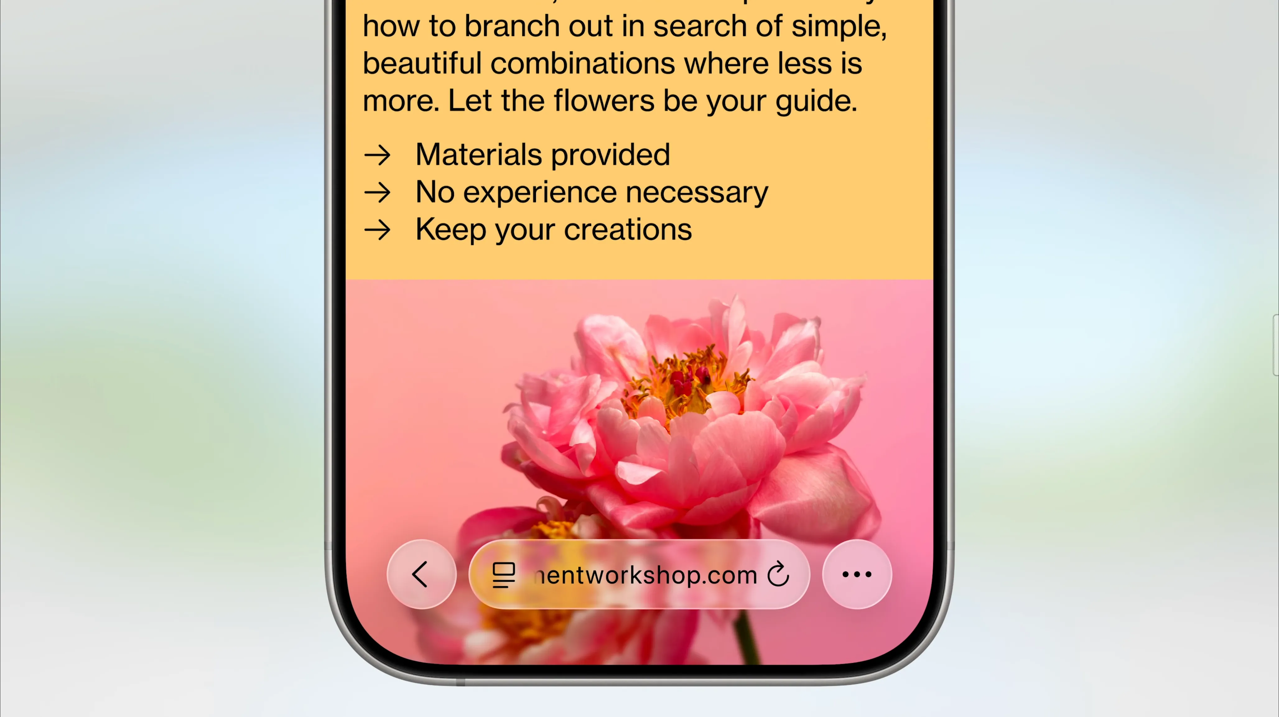 Thanh địa chỉ Safari trong giao diện Liquid Glass iOS 26