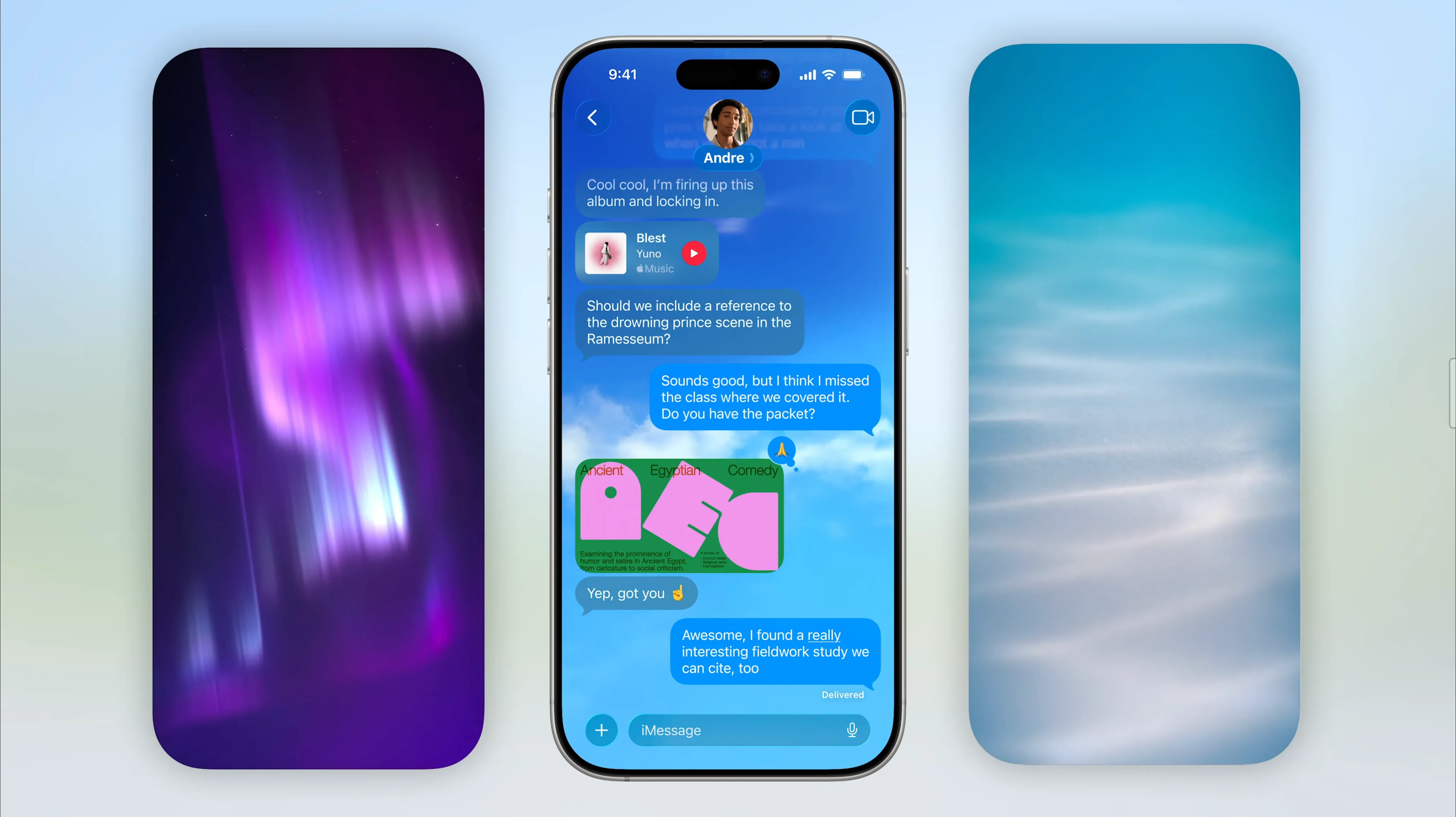 Tính năng tùy chỉnh hình nền trong ứng dụng Messages iOS 26