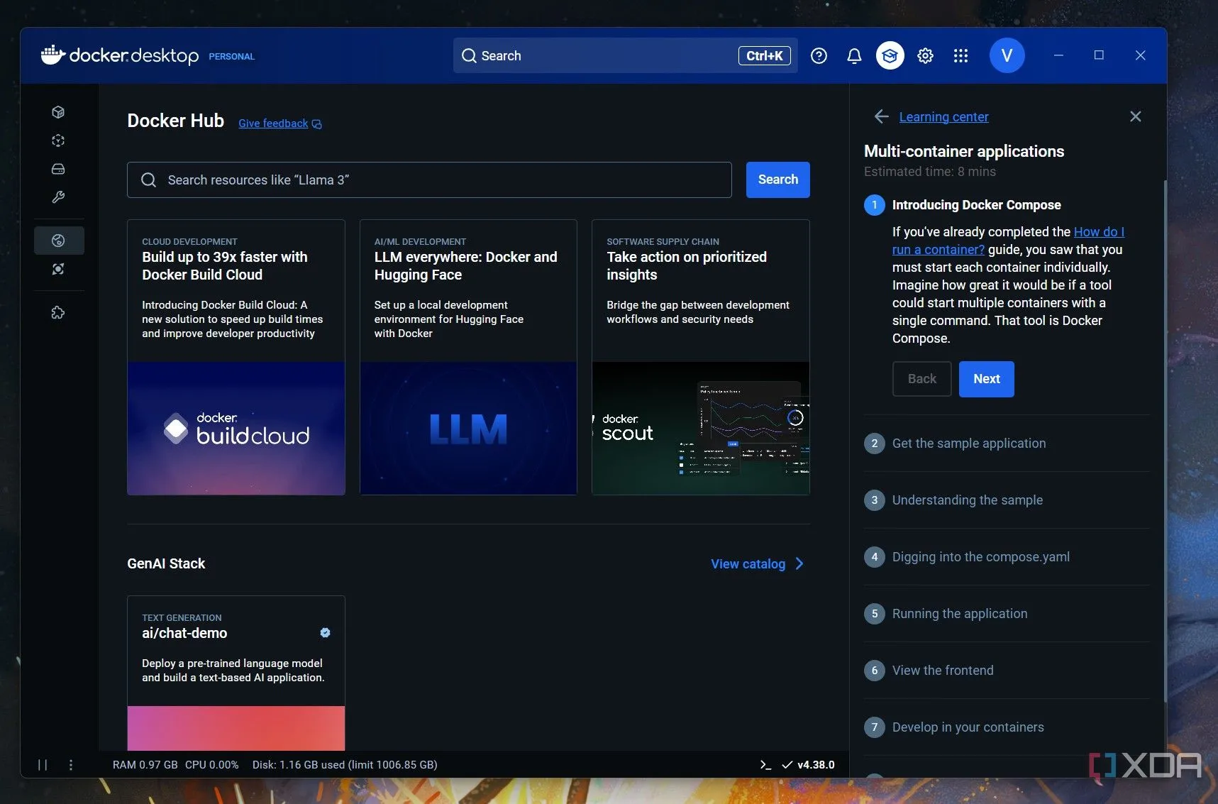 Ảnh chụp màn hình Docker Hub, nền tảng lưu trữ ảnh container lớn nhất thế giới