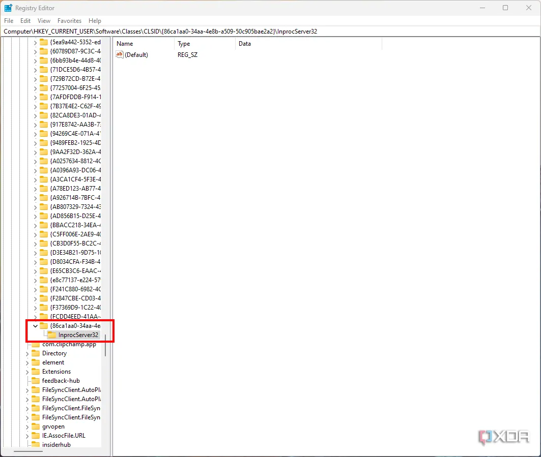 Cấu trúc thư mục trong Registry Editor để bật menu chuột phải cổ điển