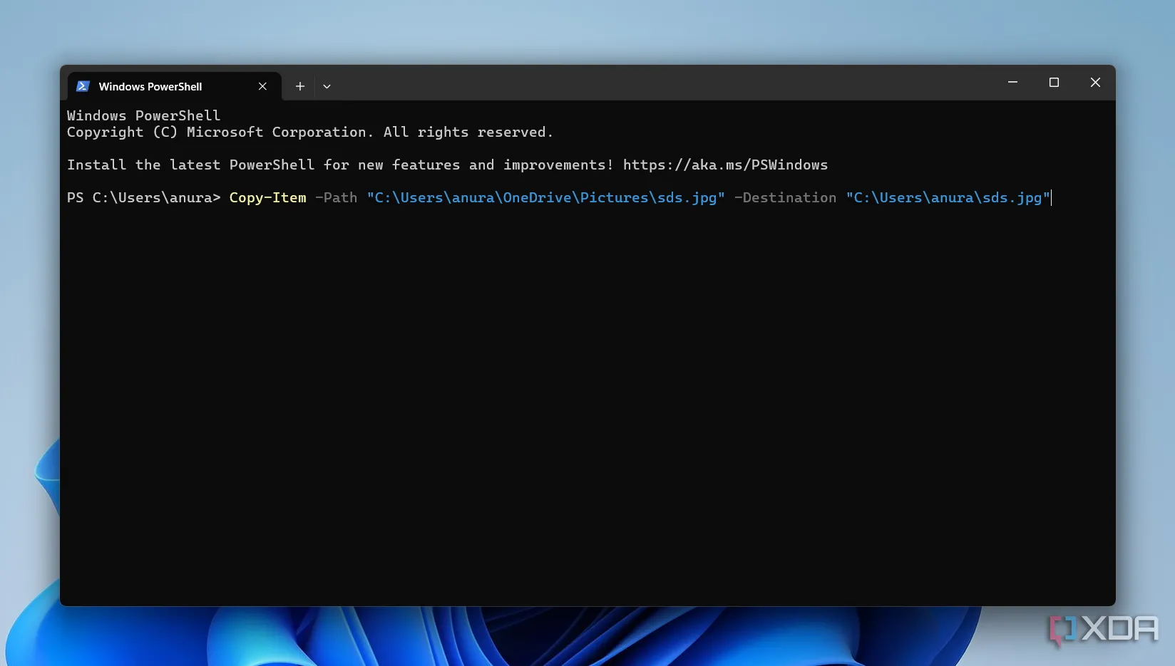 Cú pháp lệnh Copy-Item trong PowerShell để sao chép tệp và thư mục trên Windows