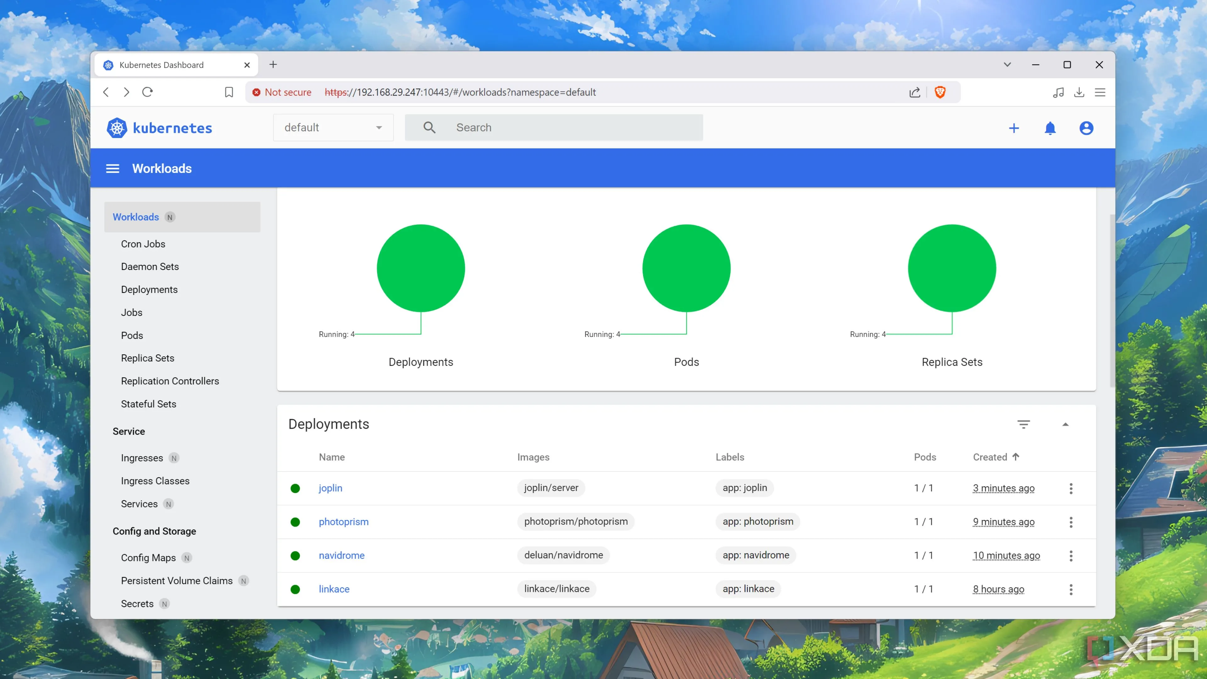 Cụm Kubernetes đang chạy trên các thiết bị Raspberry Pi, minh họa khả năng quản lý của Portainer