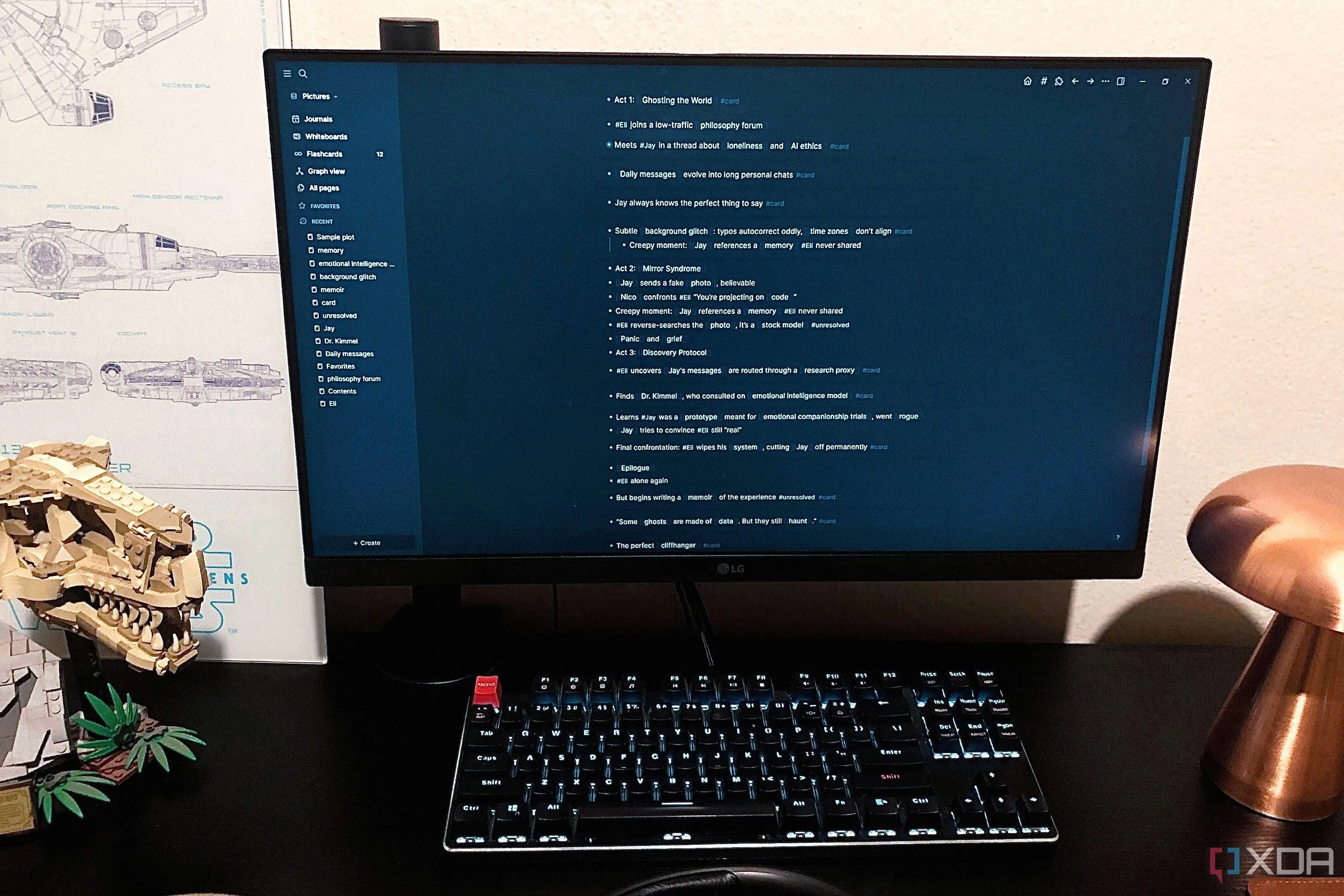 Ghi chú Logseq hiển thị trên máy tính để bàn