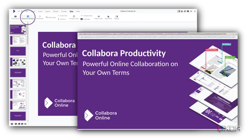 Giao diện Collabora Online nhấn mạnh khả năng kiểm soát quyền riêng tư dữ liệu người dùng