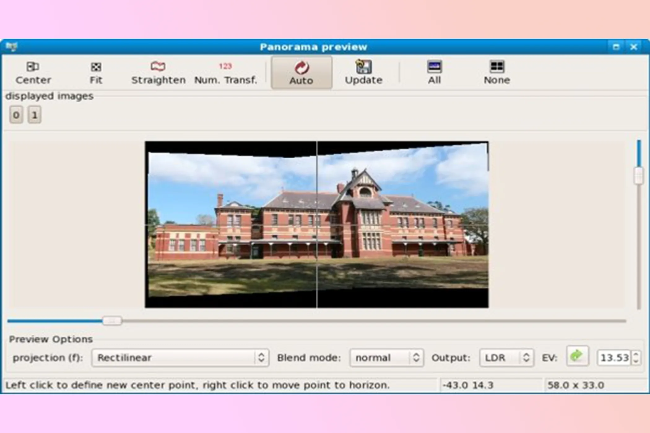 Hình ảnh panorama đã được ghép liền mạch bằng plugin Hugin trong GIMP