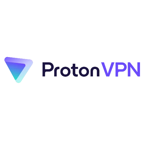 Logo Proton VPN với biểu tượng tam giác xanh tím
