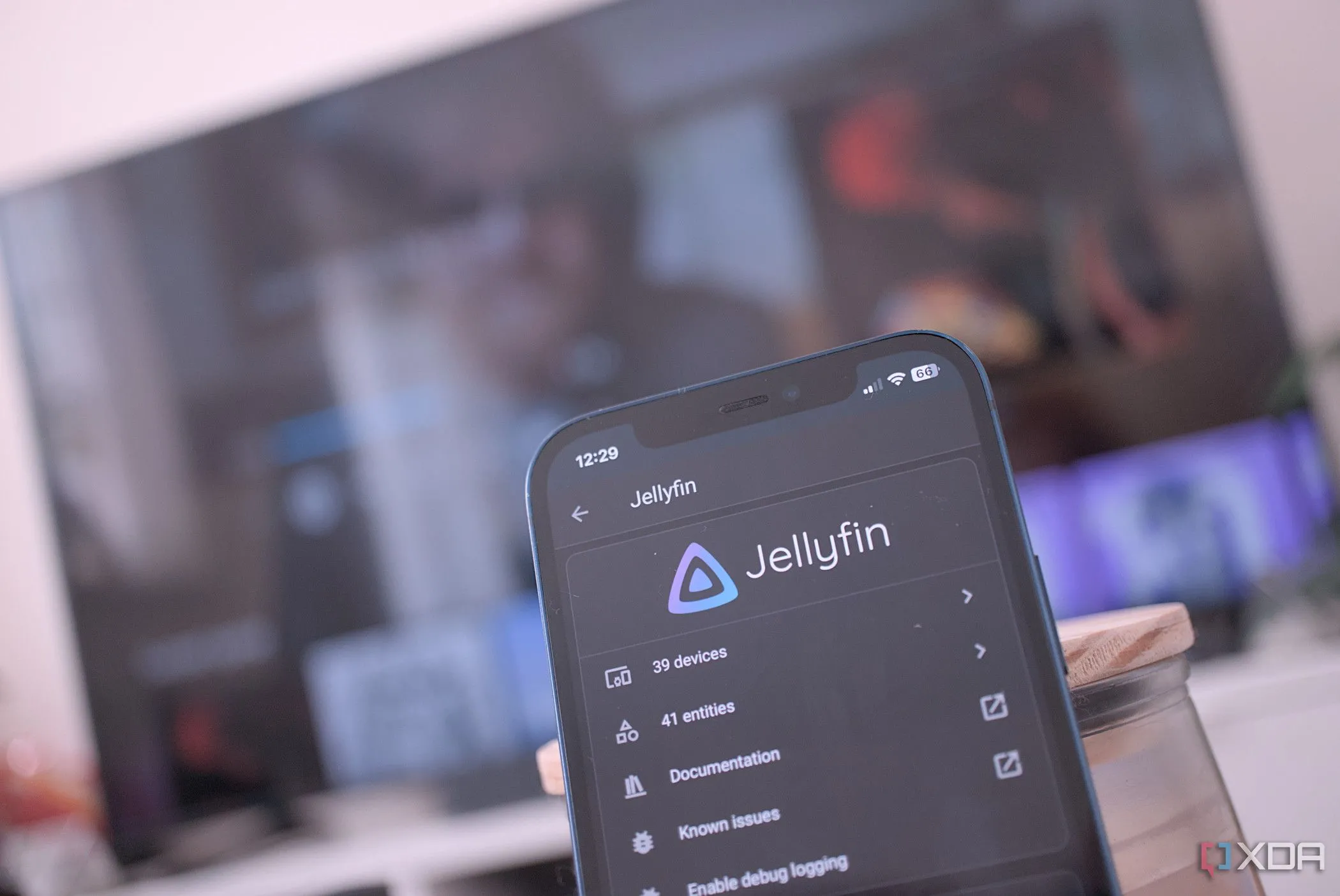 Màn hình cài đặt tích hợp Jellyfin và Home Assistant trên thiết bị Fire TV Cube, minh họa việc quản lý ứng dụng tự lưu trữ