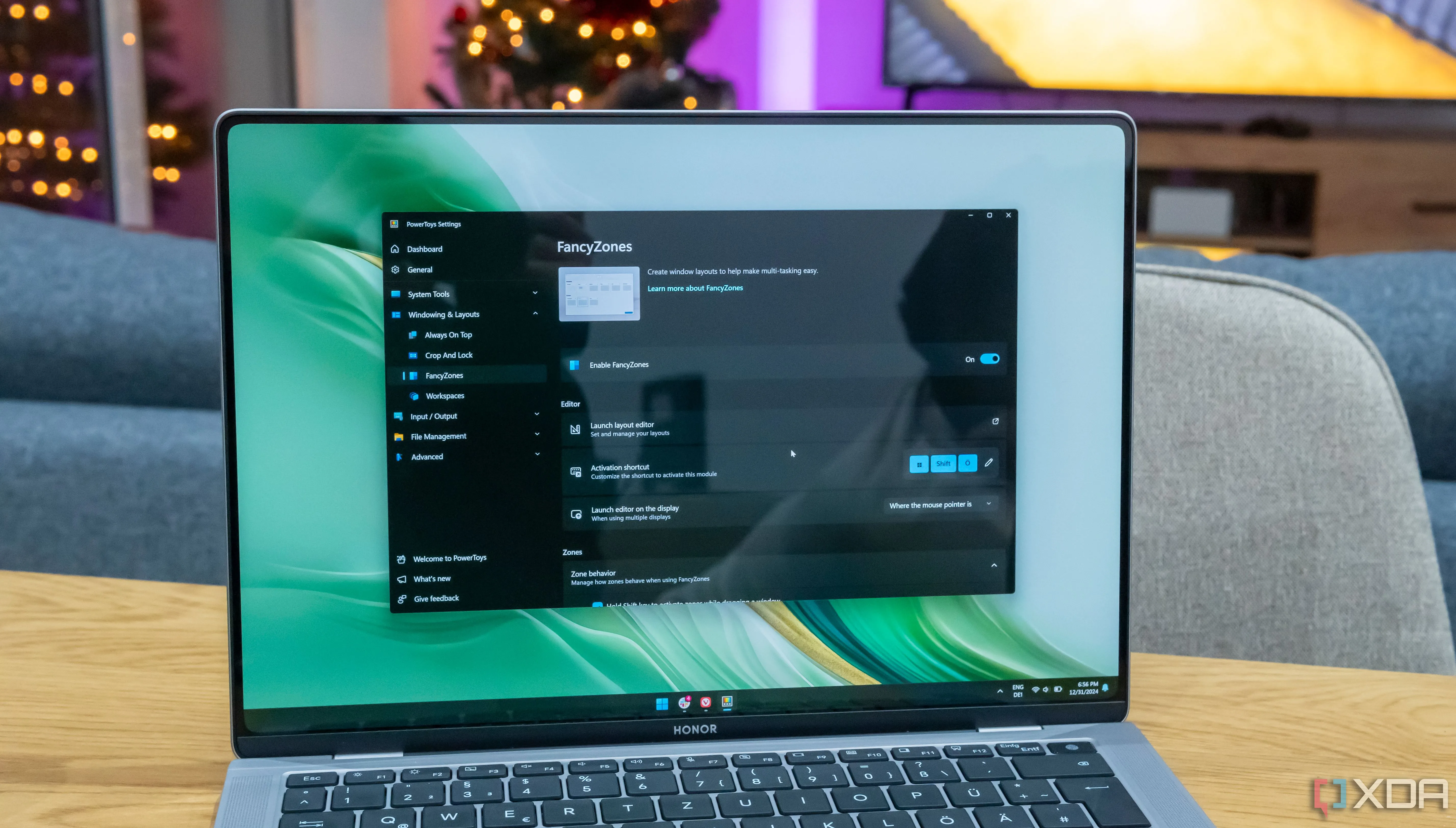 Thiết lập FancyZones trên laptop Windows 11 chạy PowerToys