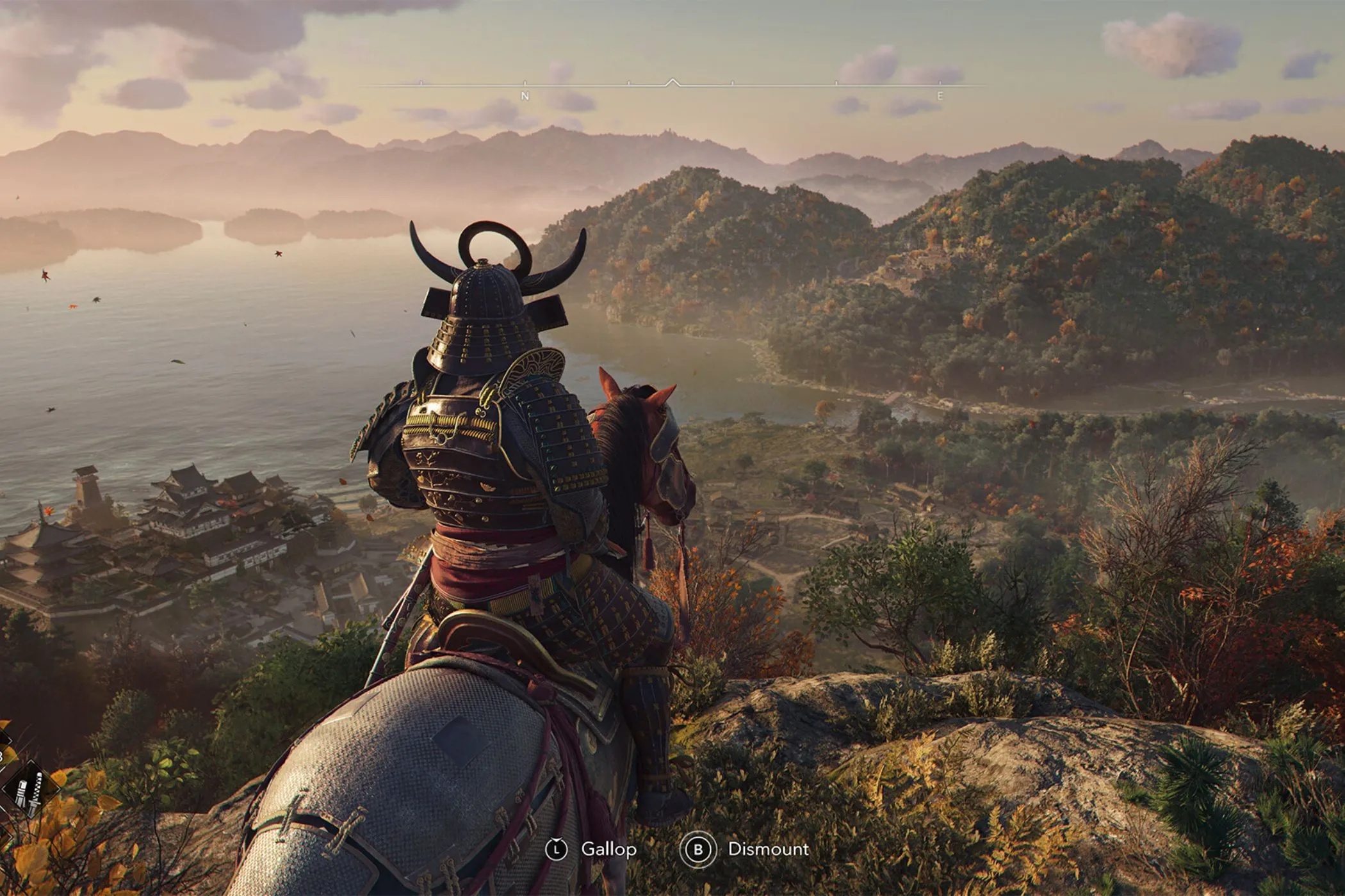 Yasuke cưỡi ngựa trong Assassin's Creed Shadows, minh họa cho gameplay