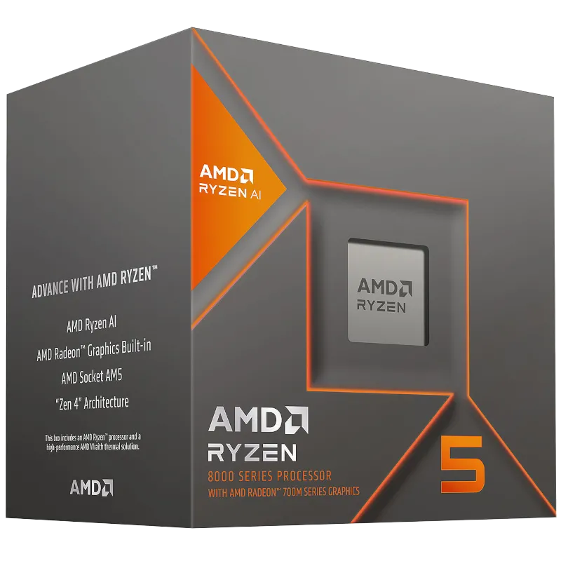 AMD Ryzen 5 8600G đặt trên nền trắng
