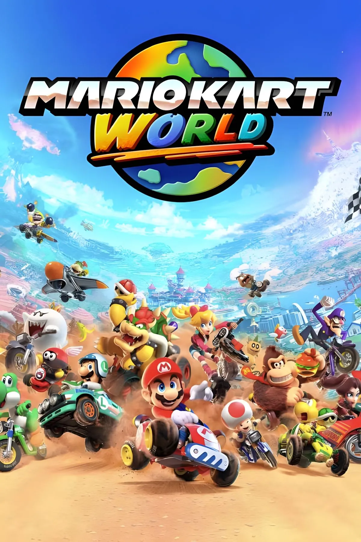 Ảnh bìa game Mario Kart World, một trong những tựa game có giá tăng