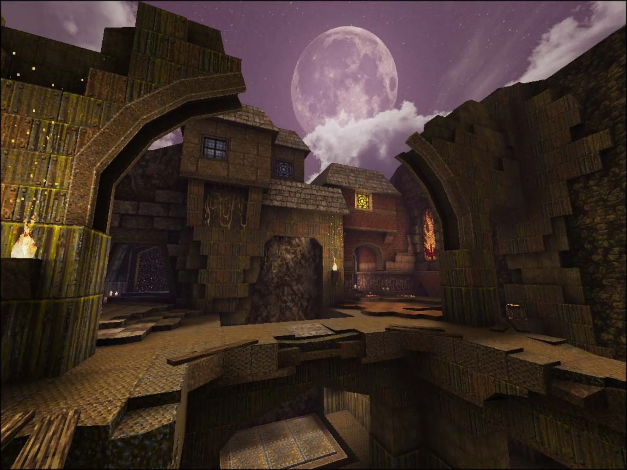 Ảnh chụp màn hình Quake Arcane Dimensions, thể hiện đồ họa và thiết kế màn chơi mới mẻ của bản mod