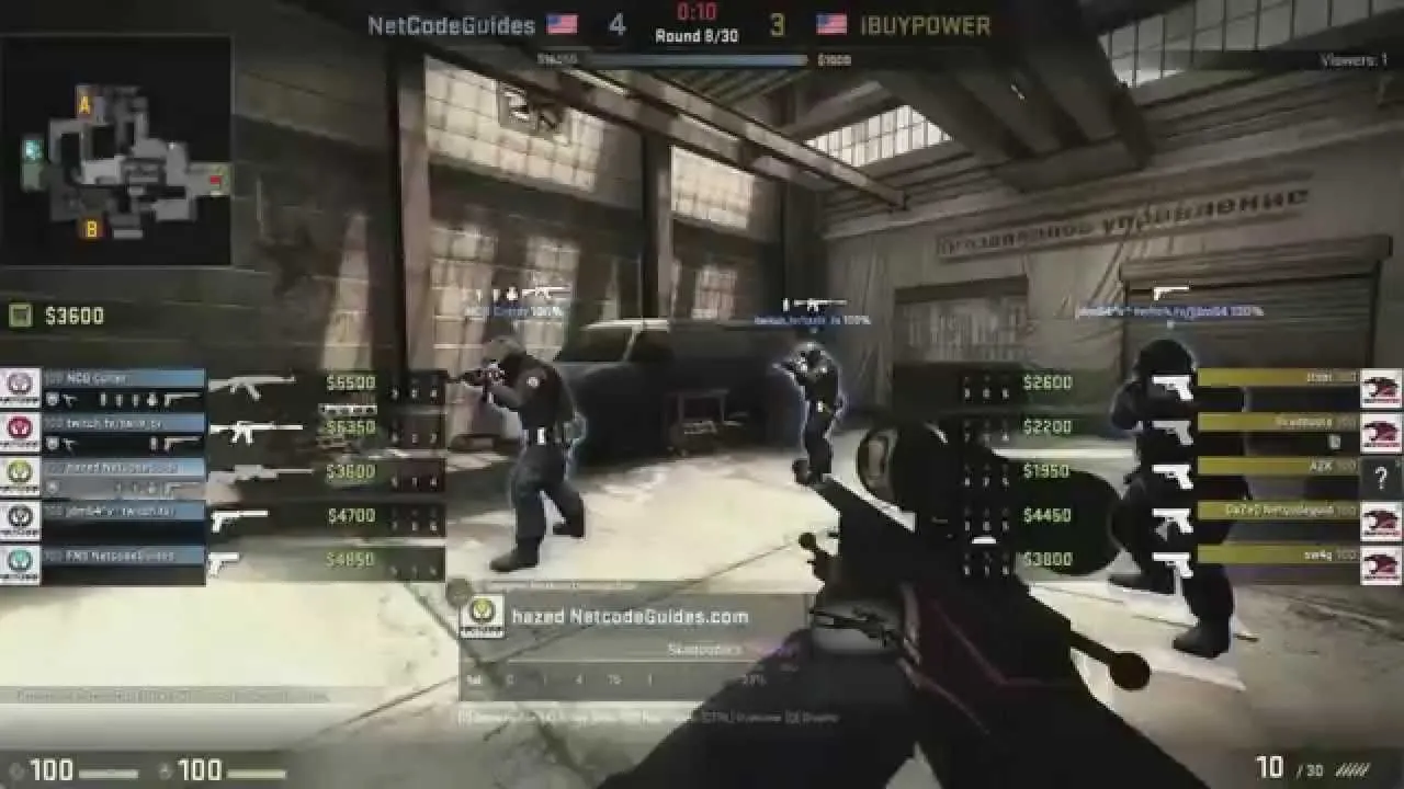 Ảnh chụp màn hình từ một trận đấu Counter-Strike chuyên nghiệp, minh họa vụ bê bối gian lận cá cược của đội iBUYPOWER, một vết nhơ trong lịch sử thể thao điện tử CS:GO.
