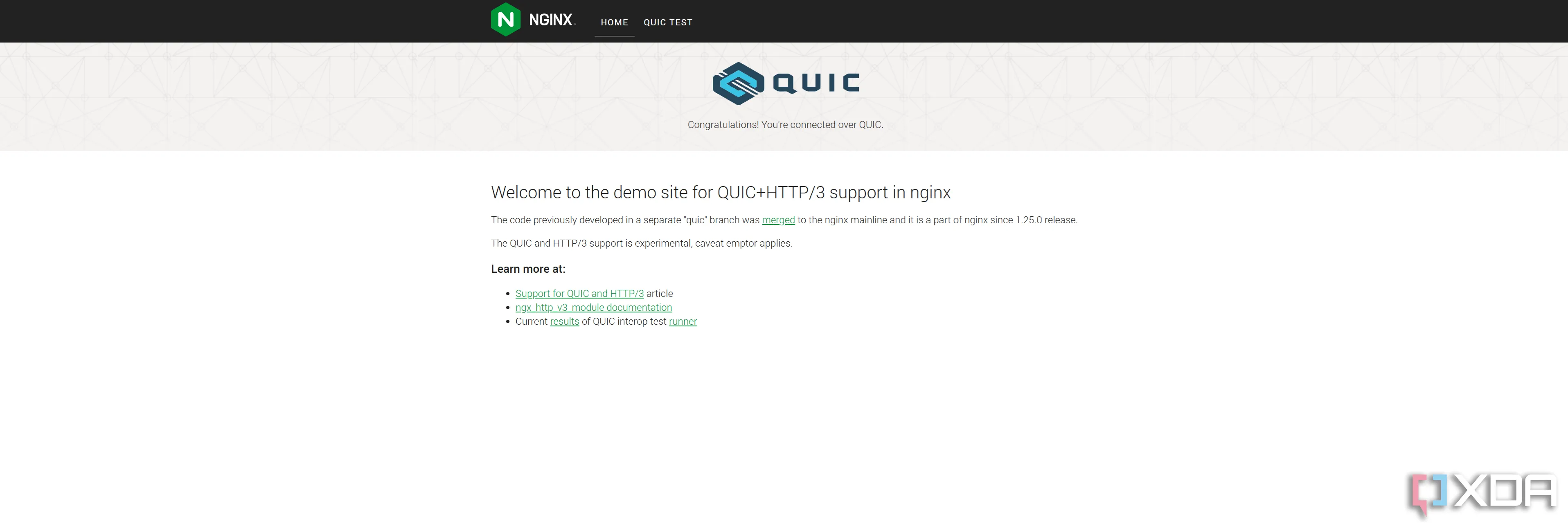 Ảnh minh họa Nginx QUIC còn đang trong giai đoạn thử nghiệm