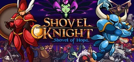 Banner game Shovel Knight, tựa game platformer phong cách retro 8-bit