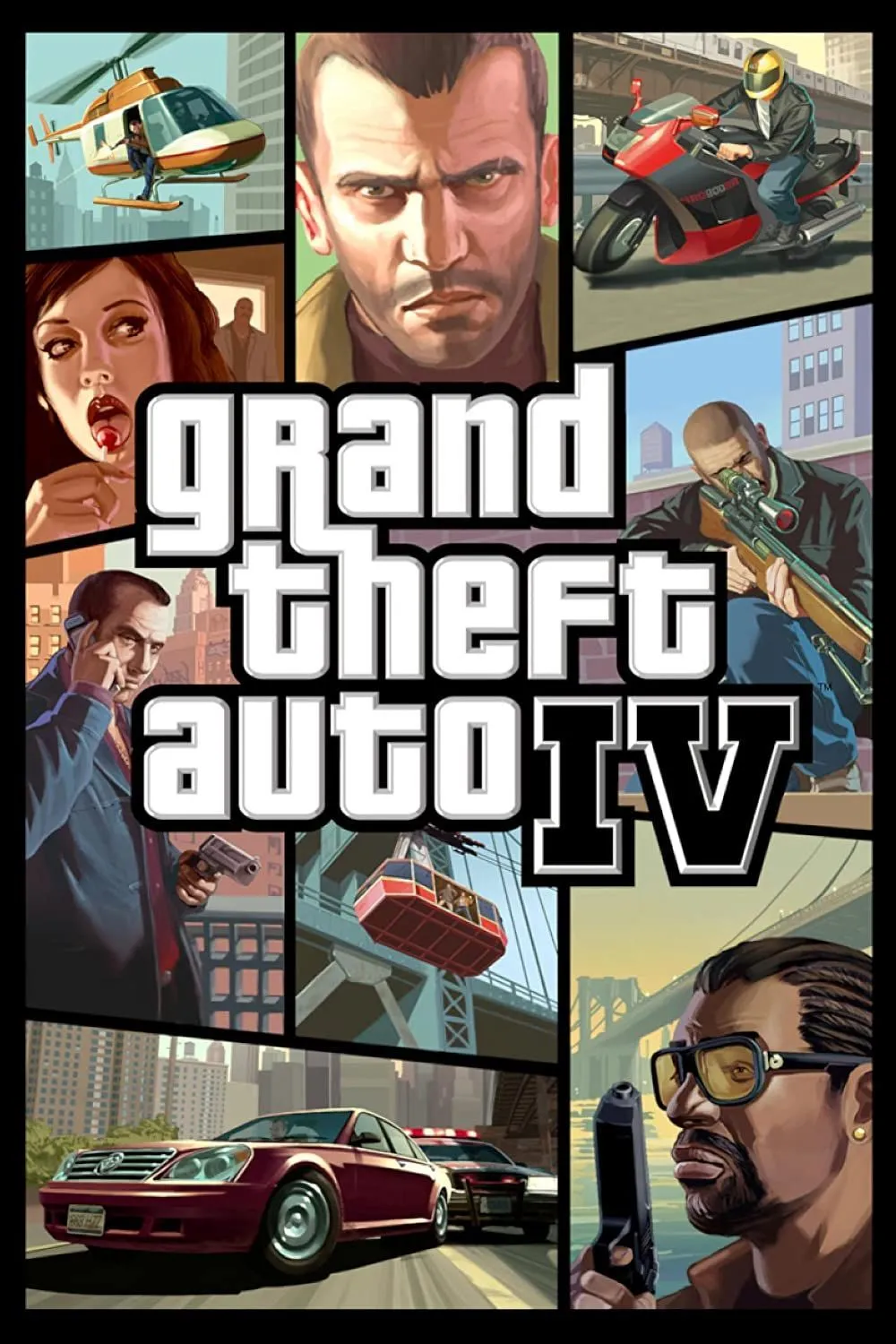 Bìa của Grand Theft Auto IV với biểu tượng DLC The Ballad of Gay Tony, thể hiện sự sôi động và hỗn loạn của thế giới ngầm