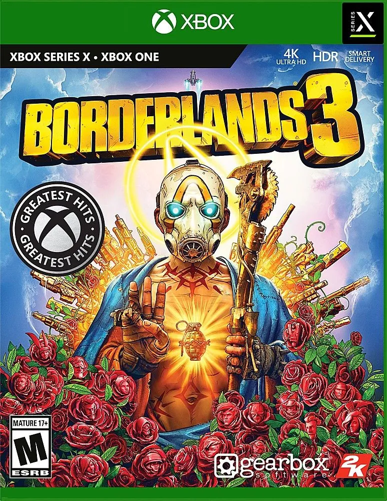 Bìa game Borderlands 3, nổi bật với phong cách đồ họa cel-shaded và các nhân vật độc đáo, mang lại trải nghiệm 'looter shooter' hấp dẫn.