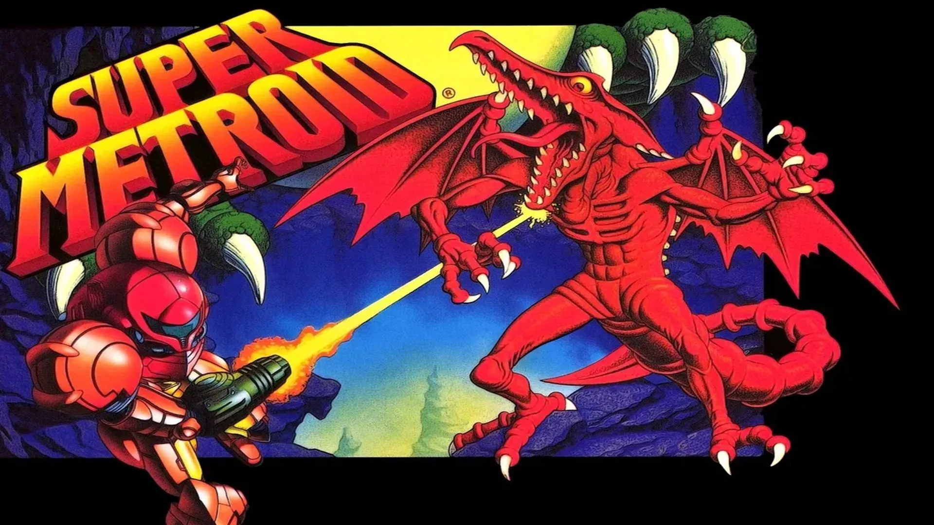 Bìa hộp game Super Metroid trên Super Nintendo