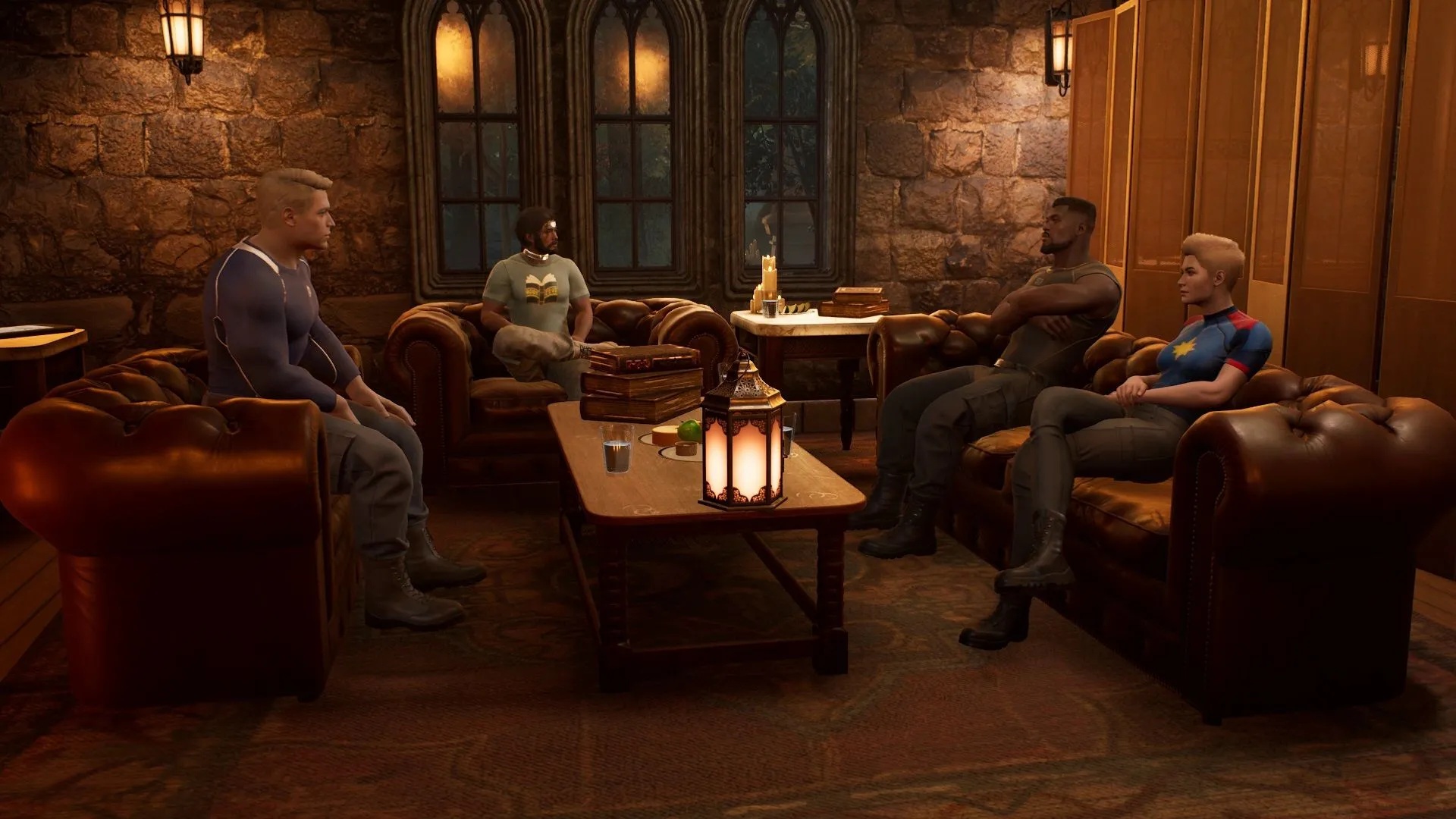 Biệt đội Marvel's Midnight Suns tham gia câu lạc bộ sách tại The Abbey, thể hiện các hoạt động gắn kết ngoài chiến đấu