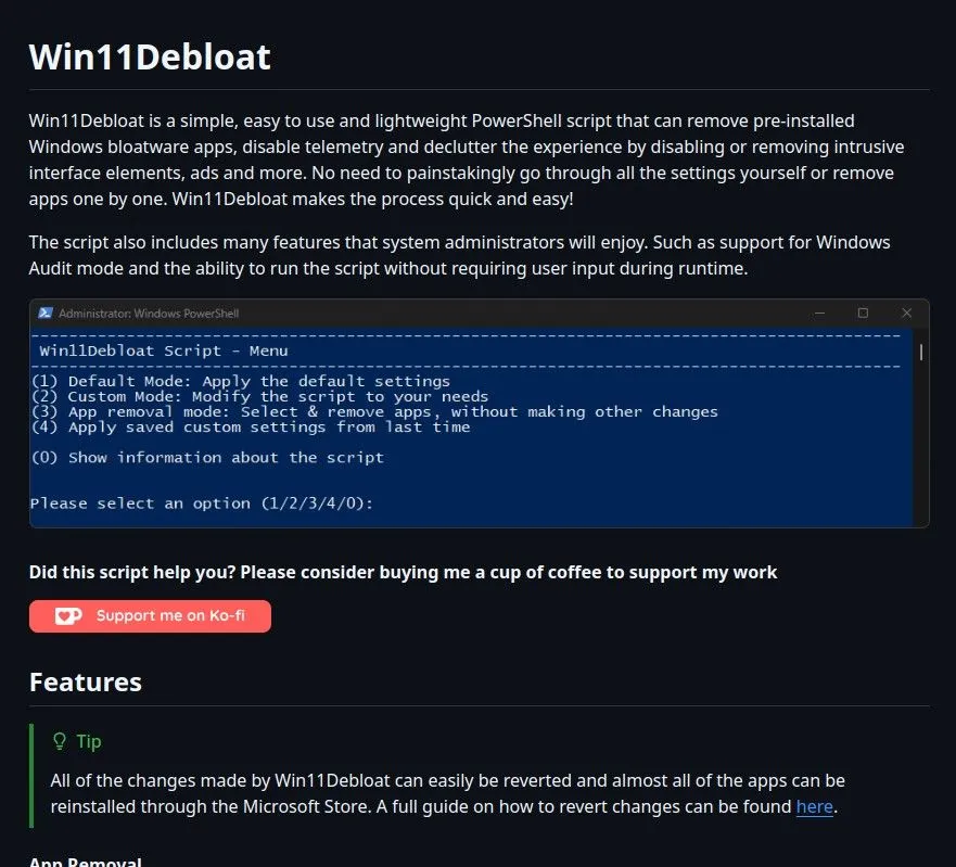 Biểu tượng công cụ gỡ bloatware cho Windows 11, giúp hệ thống nhẹ hơn.