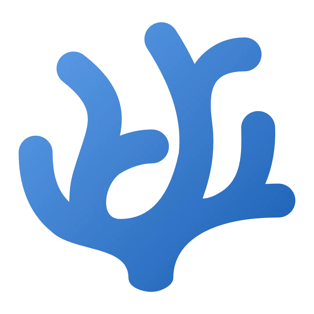 Biểu tượng logo của VSCodium với hình ảnh cánh quạt màu xanh đậm