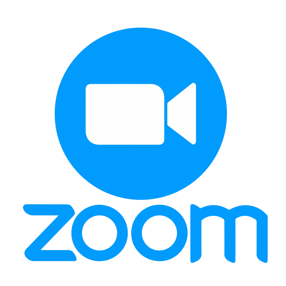 Biểu tượng logo Zoom, ứng dụng họp trực tuyến phổ biến.