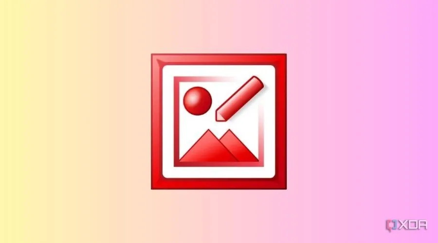 Biểu tượng Microsoft Office Picture Manager trên nền gradient