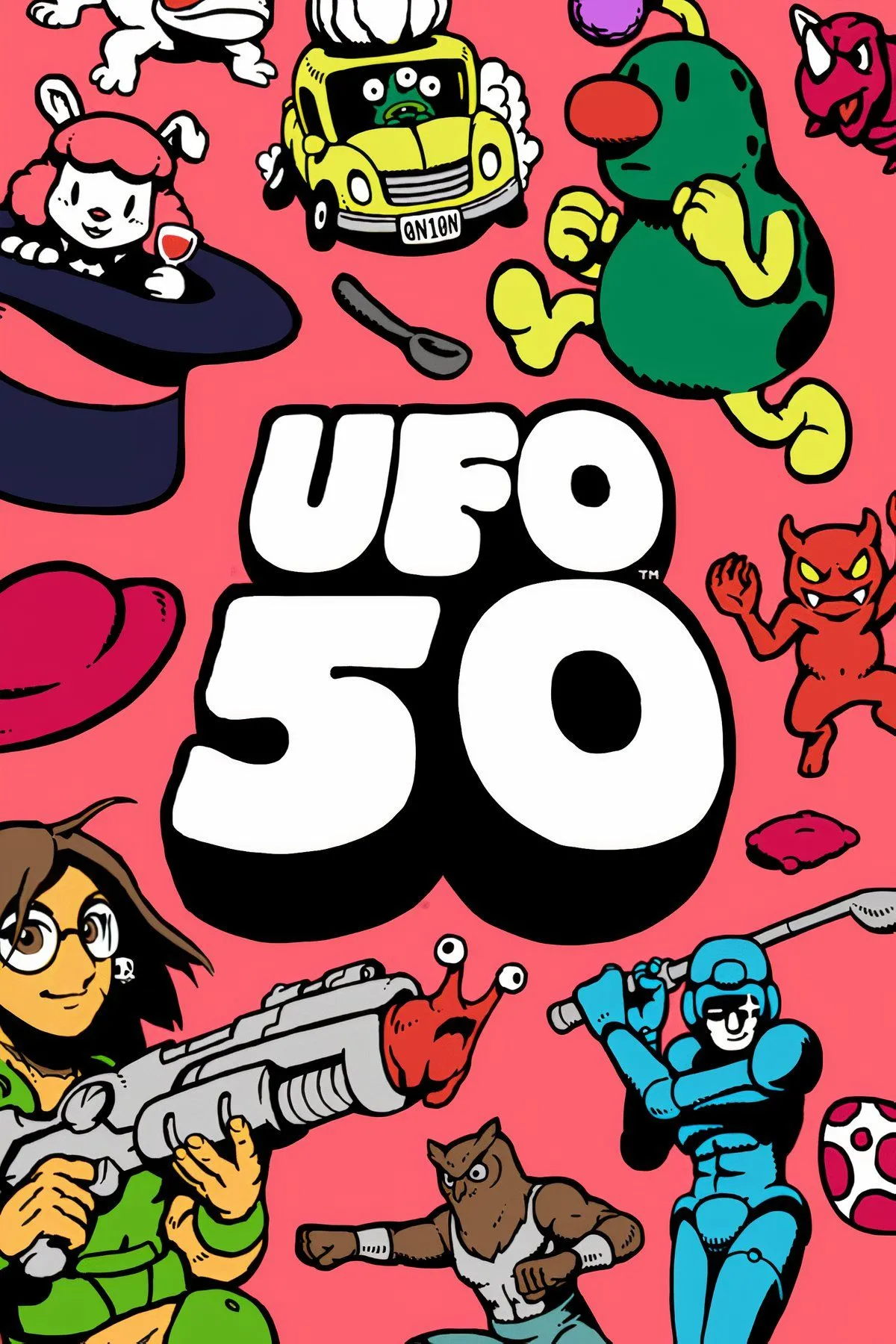 Bộ sưu tập 50 game retro đa dạng trong UFO 50 với đồ họa 8-bit