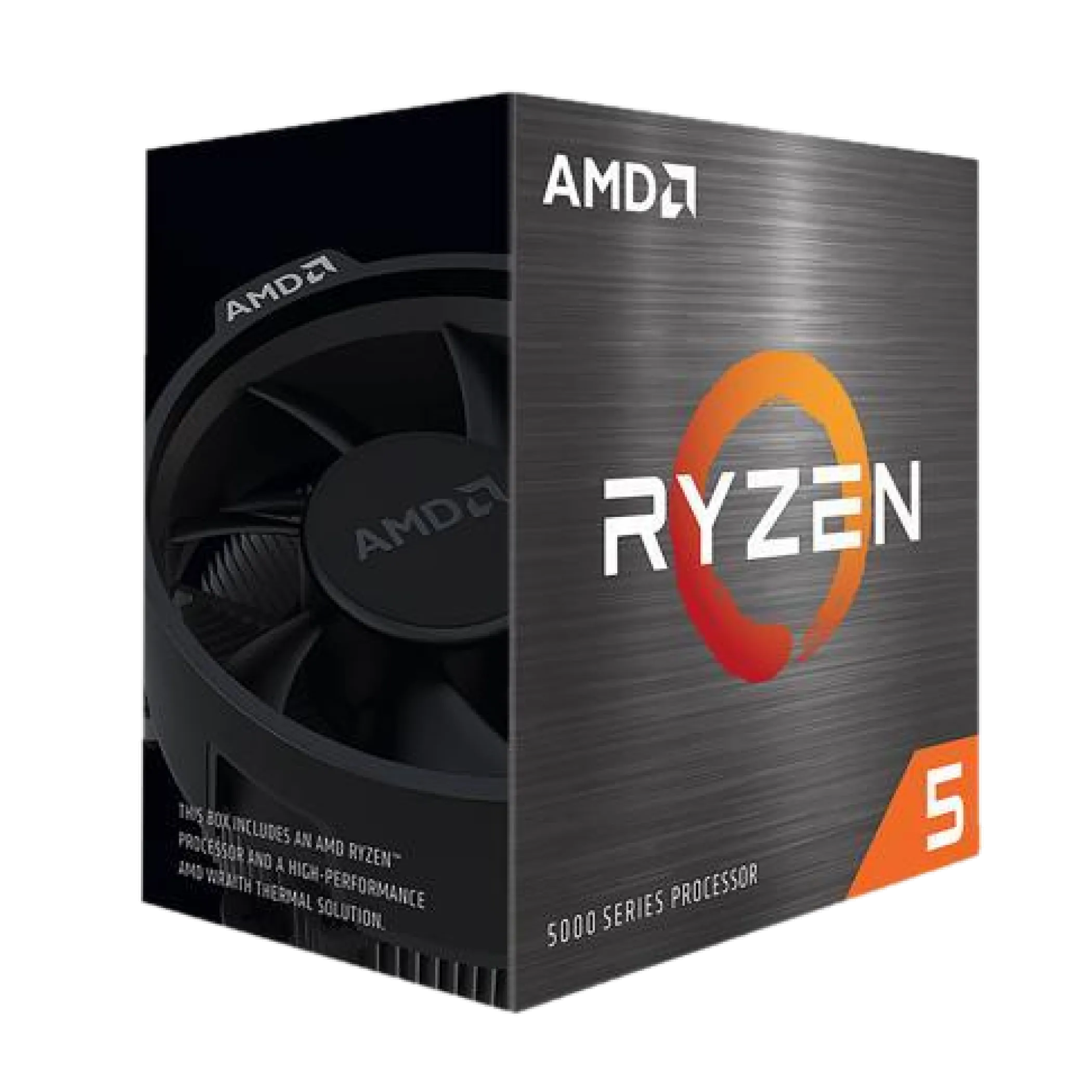 Bộ vi xử lý AMD Ryzen 5 5500 trên nền trắng
