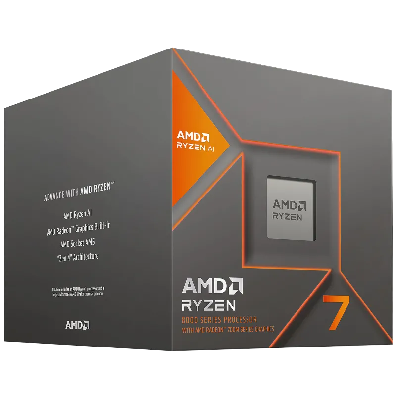 Bộ xử lý AMD Ryzen 7 8700G mạnh mẽ với GPU tích hợp, lý tưởng cho nâng cấp hệ thống AM5.