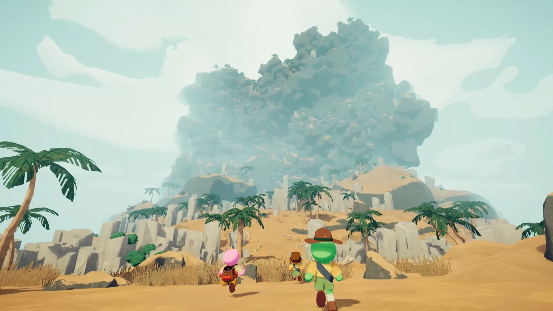 Bốn người chơi game Peak cùng nhau hướng về ngọn núi hùng vĩ