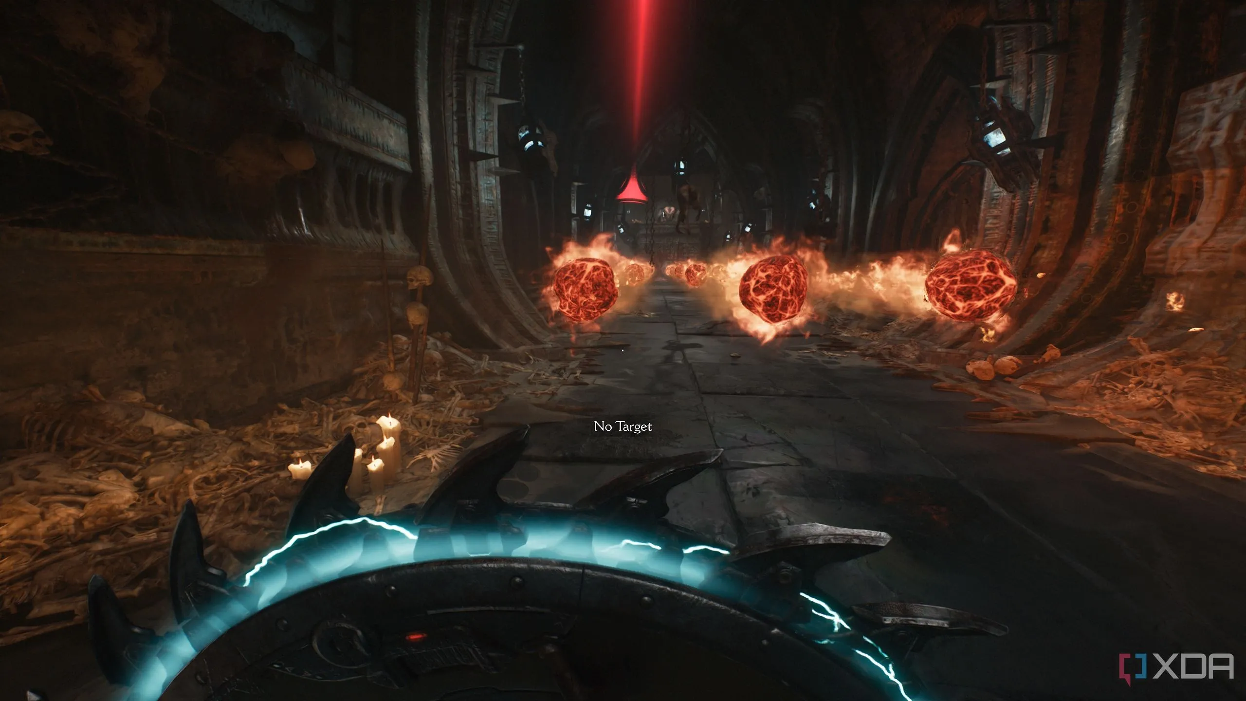 Các quả cầu lửa đang bay về phía Slayer trong Chapter 19 Doom The Dark Ages