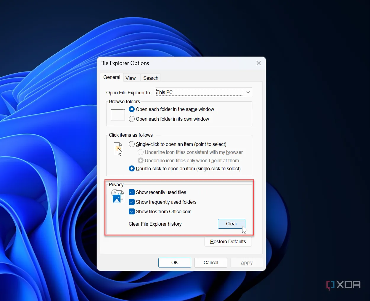 Cách xóa bộ nhớ đệm (cache) của File Explorer trên Windows 11 để cải thiện hiệu suất.