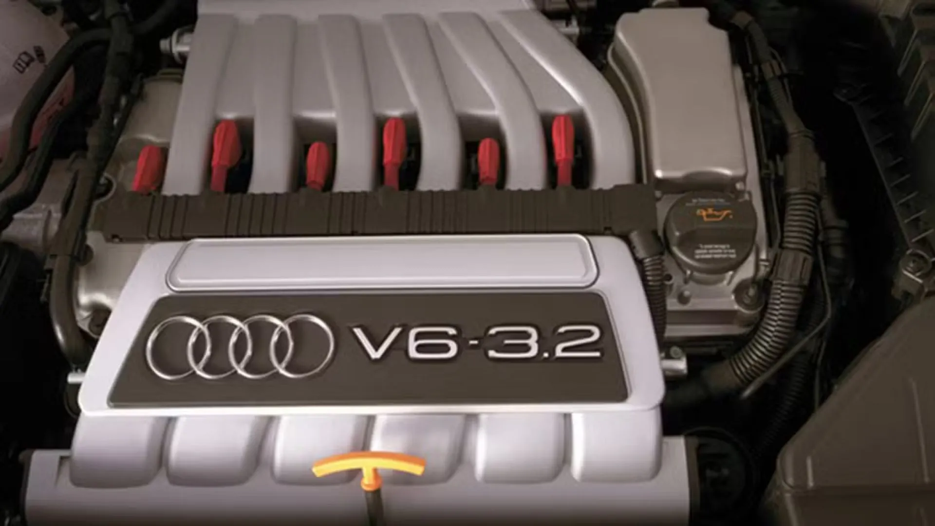 Cận cảnh động cơ VR6 3.2L của Audi TT Quattro đời 2009, thể hiện công nghệ kỹ thuật bên trong