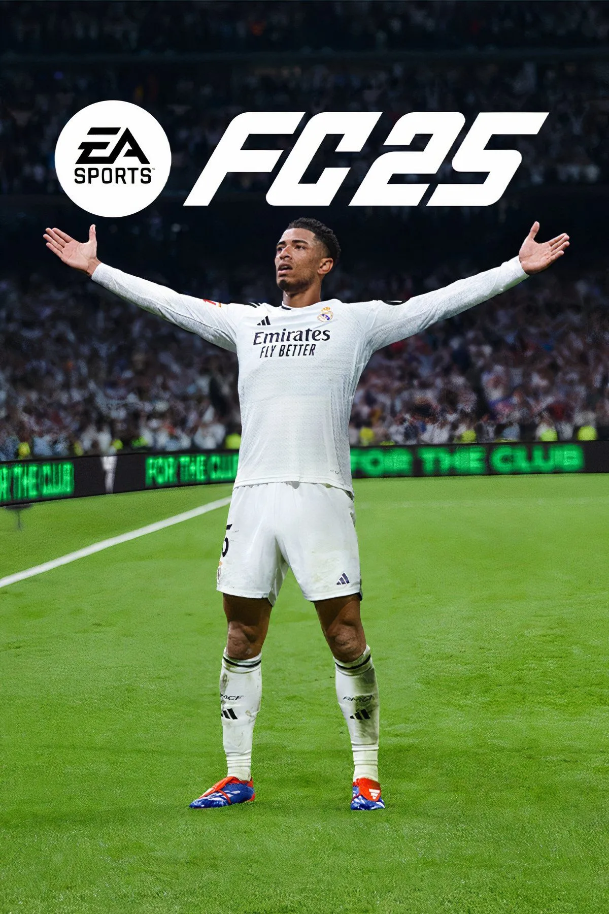 Cận cảnh giao diện trận đấu trong EA Sports FC 25, mô phỏng một trận bóng đá chân thực