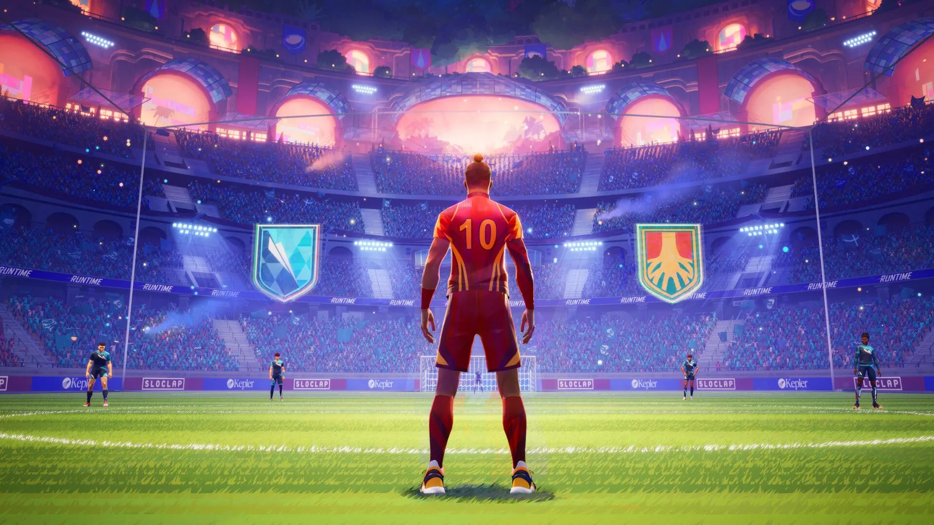 Cảnh cầu thủ Rematch thực hiện pha cản phá bóng