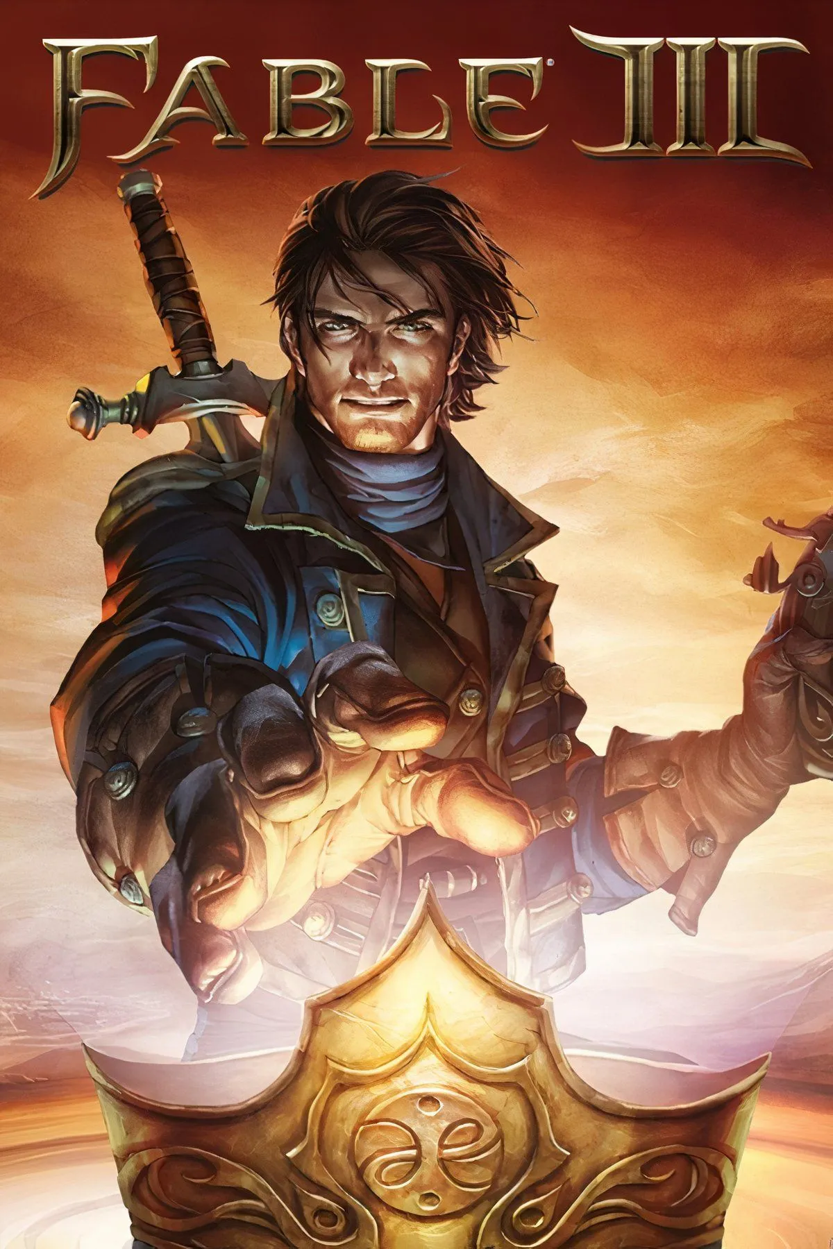 Cảnh chiến đấu trong Fable III khi Vua Logan phải đối mặt với mối đe dọa