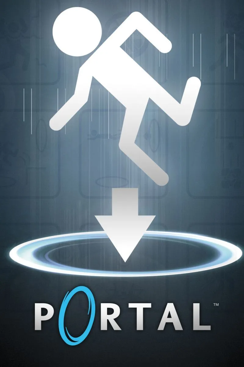 Cánh cổng dịch chuyển trong game Portal with RTX, hiển thị chi tiết đồ họa được nâng cấp nhờ công nghệ ray tracing