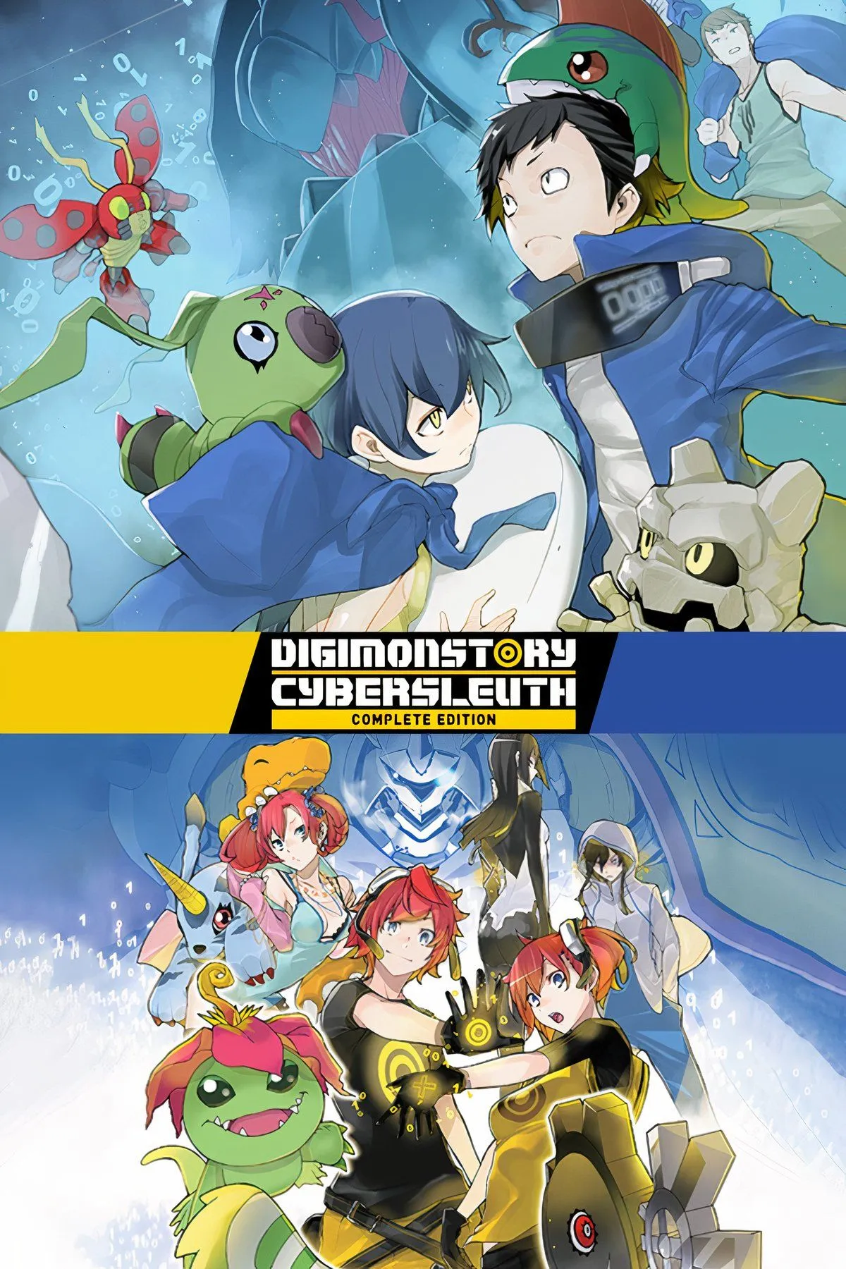 Cảnh gameplay Digimon Story Cyber Sleuth với các Digimon trong môi trường kỹ thuật số