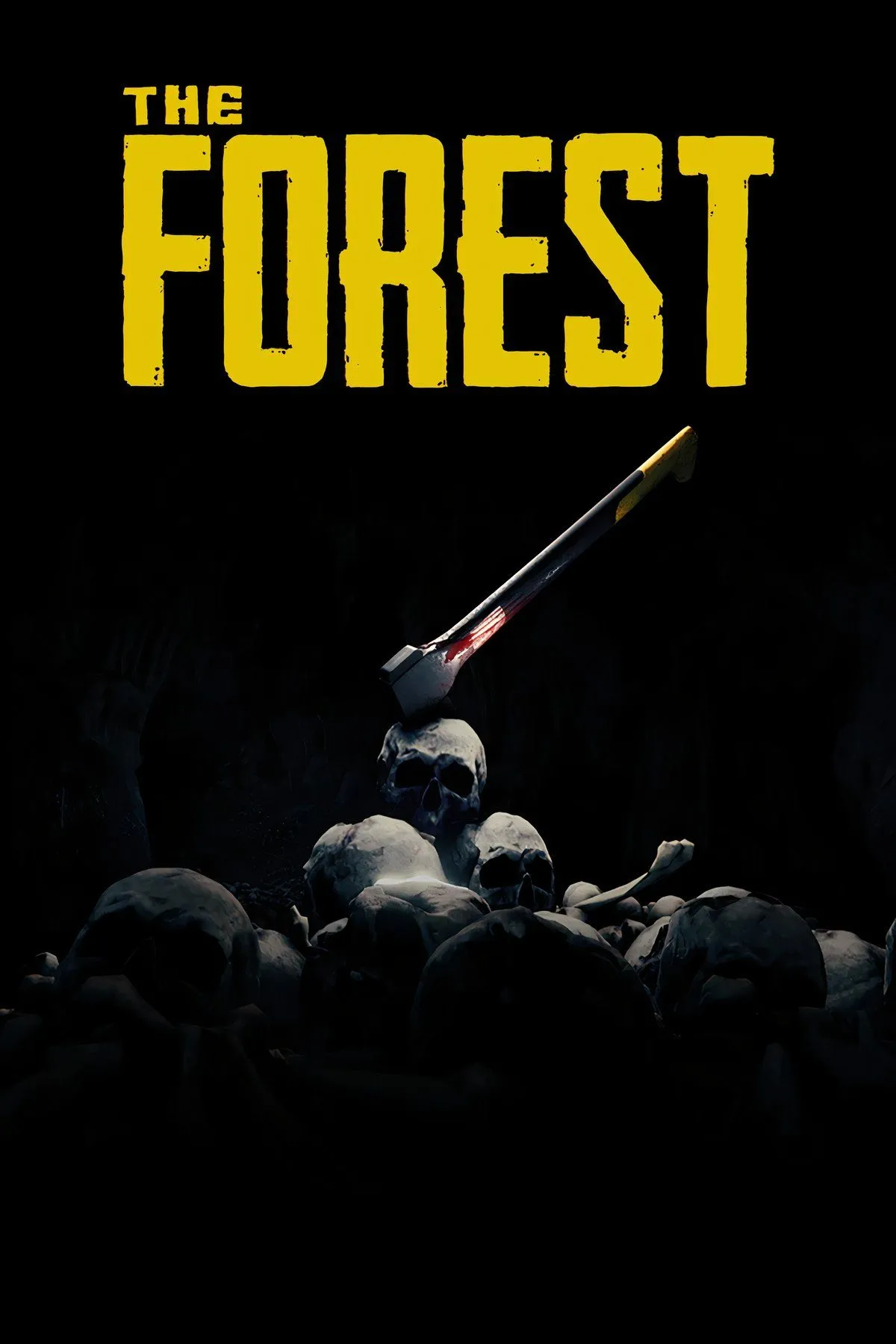 Cảnh sinh tồn trong rừng sâu của The Forest, nơi người chơi phải đối mặt với quái vật và xây dựng căn cứ.