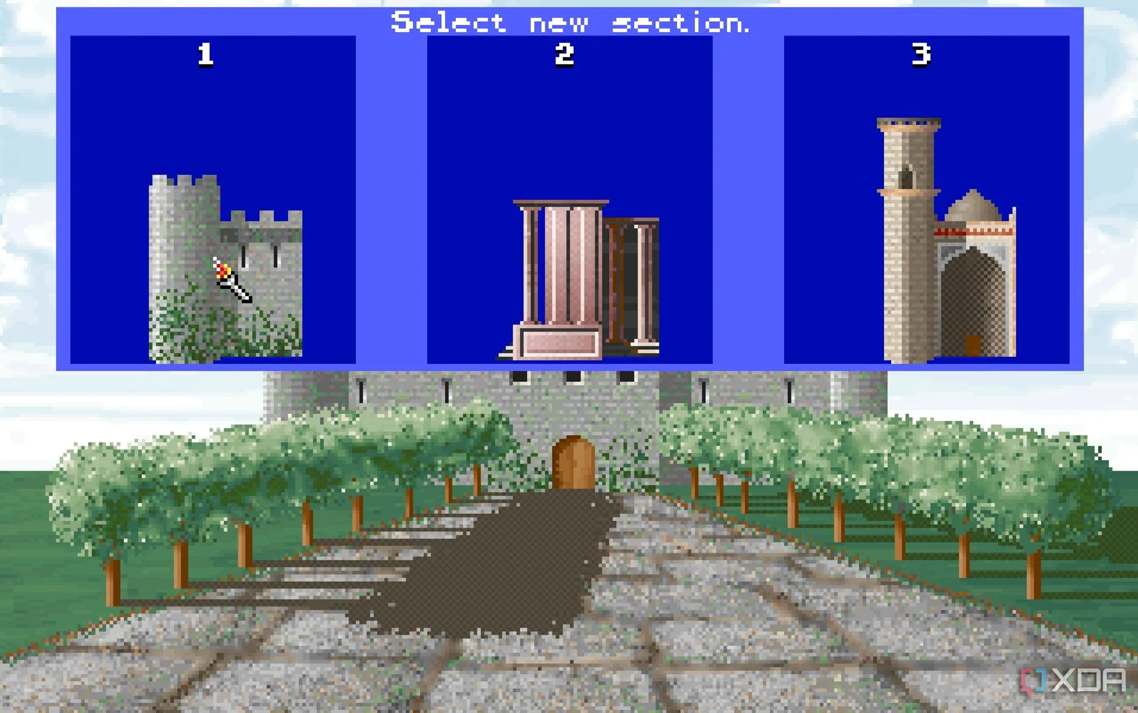 Cảnh thành cổ và giao diện lựa chọn trong Civilization 1991, game chiến thuật kinh điển