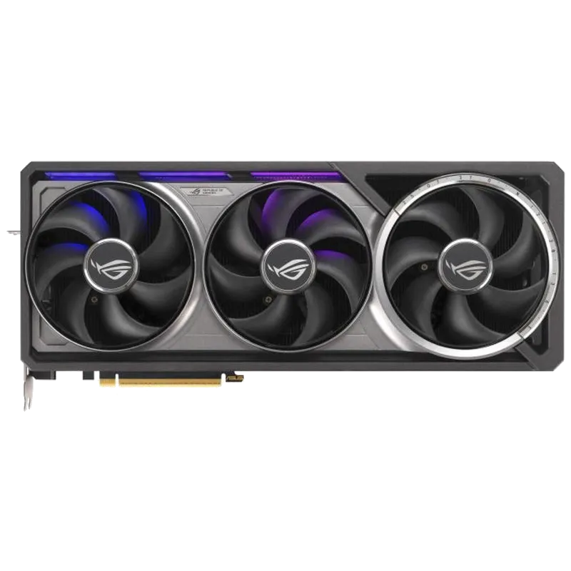 Card đồ họa ASUS ROG Astral GeForce RTX 5080 OC với các chi tiết tản nhiệt và logo ROG