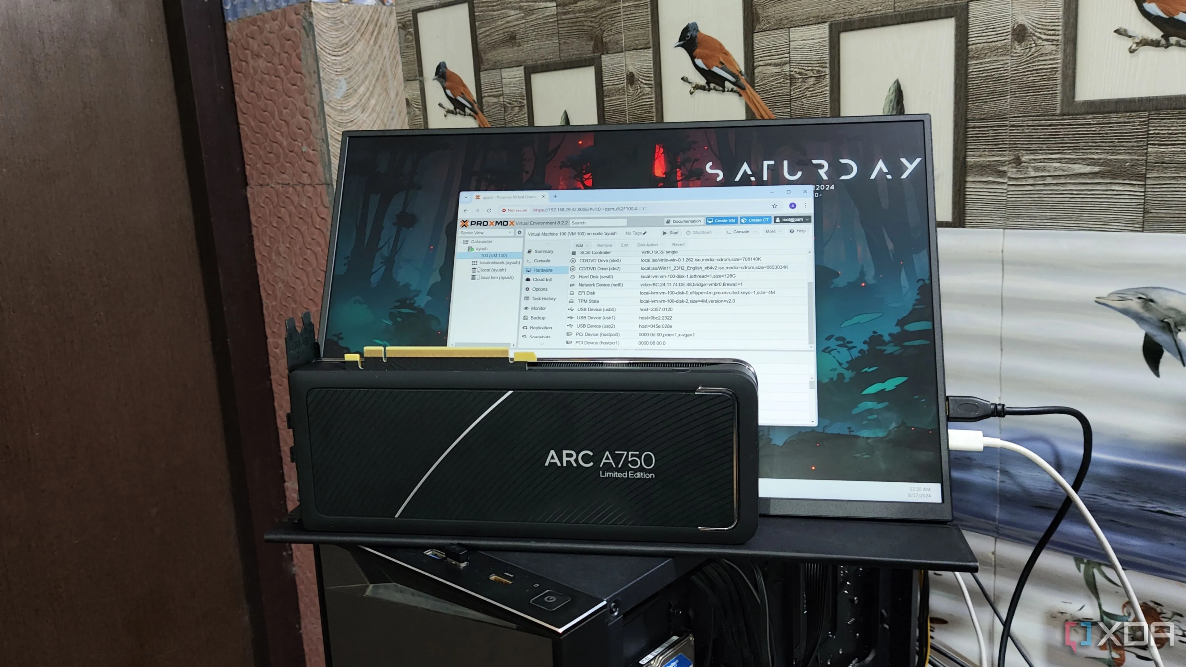Card đồ họa Intel Arc A750 hoạt động với tính năng GPU Passthrough trên Proxmox