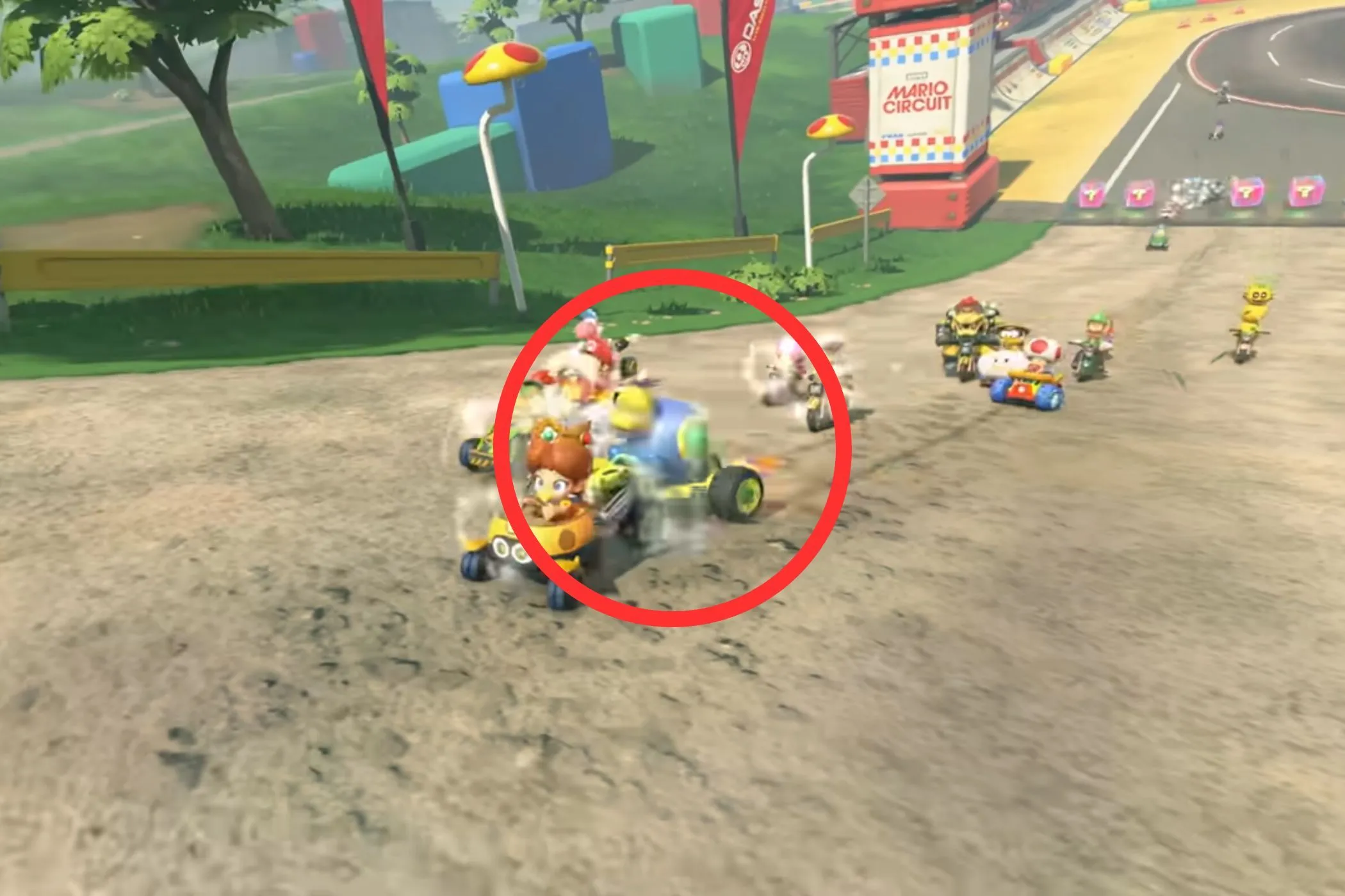 Cataquack điều khiển xe kart trên đường đua Mario Kart World