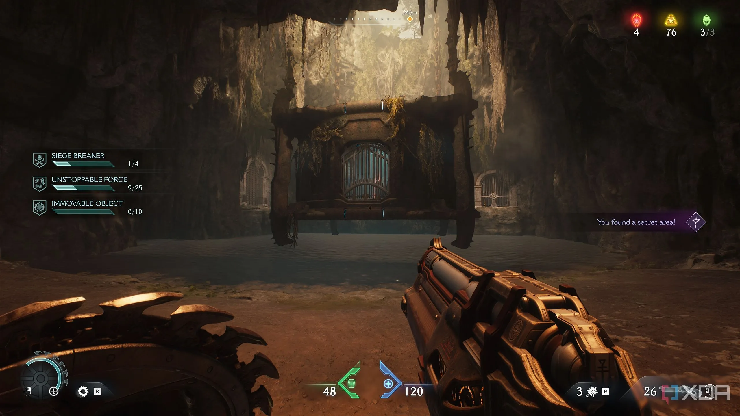 Cấu trúc khổng lồ bị treo trên không trung trong Chapter 6 của Doom: The Dark Ages